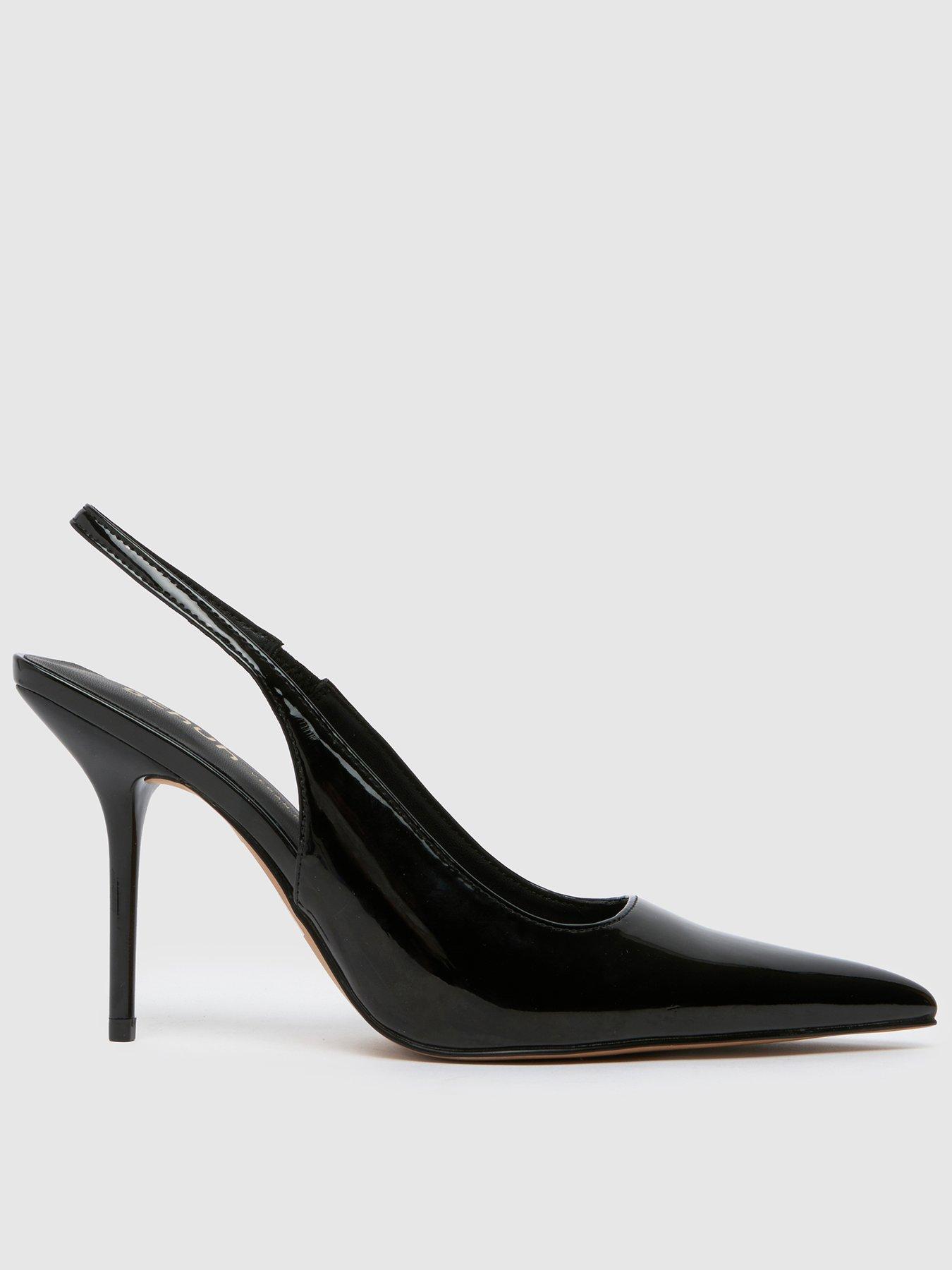 undefined Sade Heeled Sling Back Court Shoe - Black