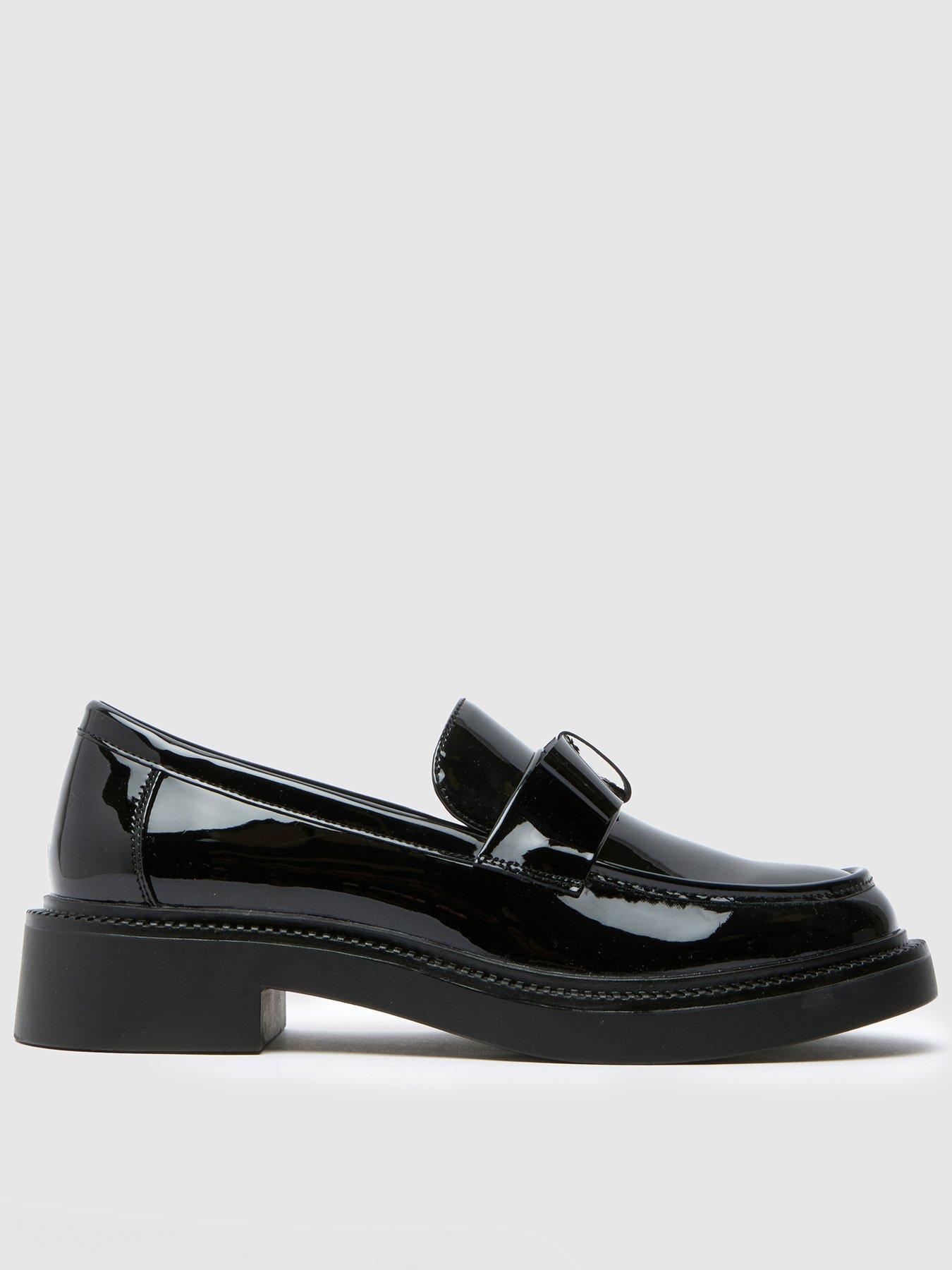 undefined Lidia Patent Bow Loafer - Black