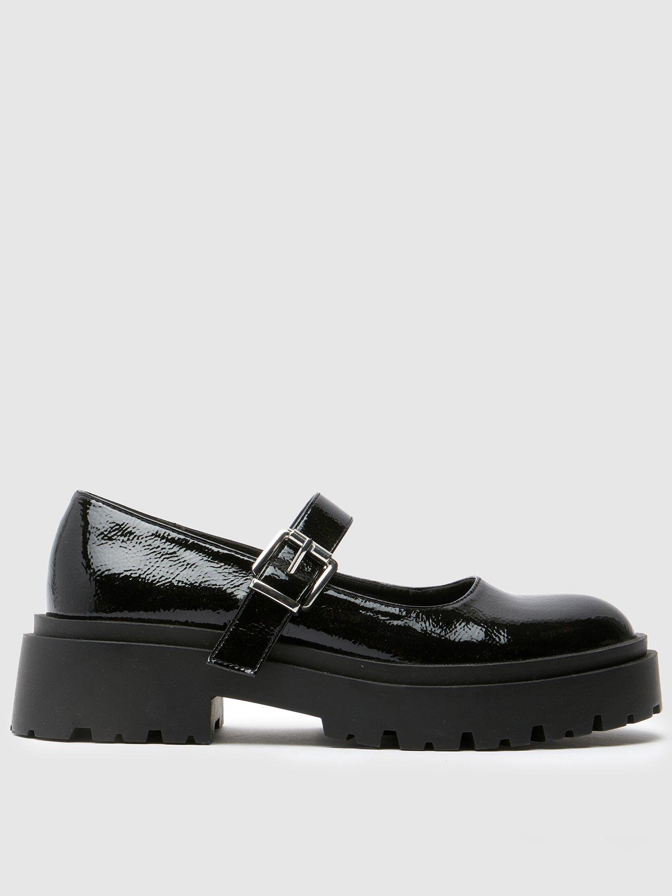 Schuh Laken Patent Chunky Mary Jane - Black