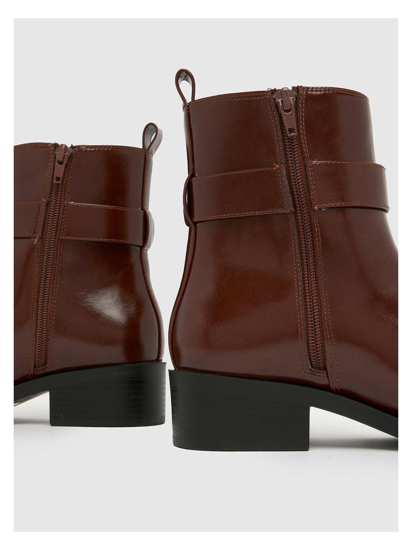 Image 4 of 4 of Schuh Cadie Buckle Boot - Brown