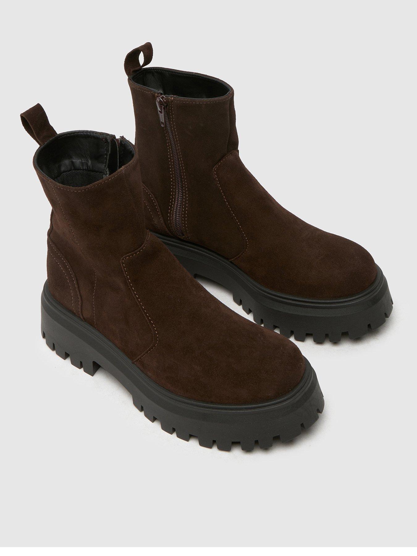 Image 3 of 4 of Schuh Ander Chunky Suede Boot - Brown