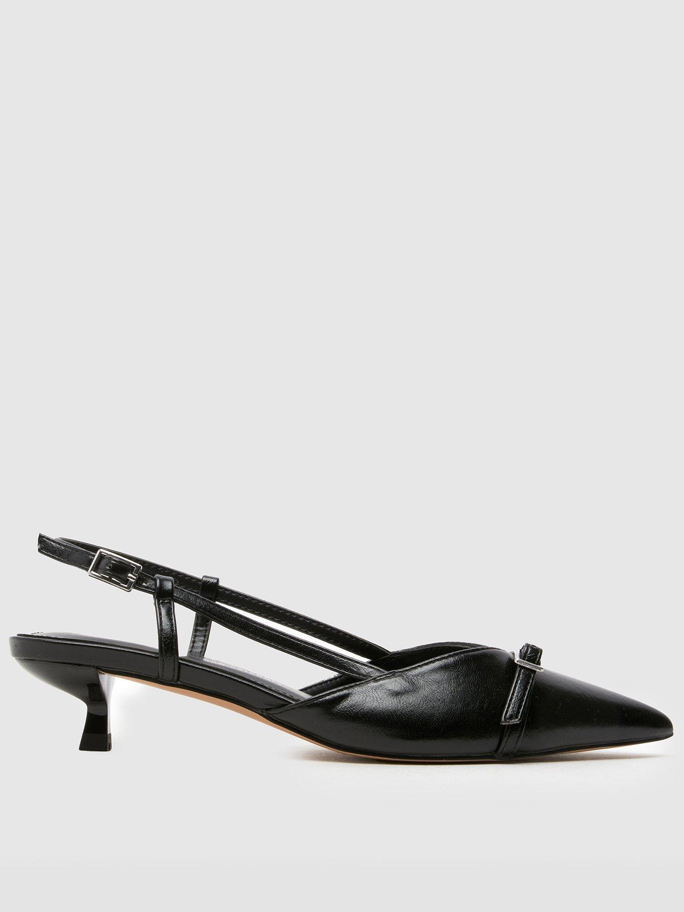 undefined Sybill Kitten Heel Buckle Point - Black