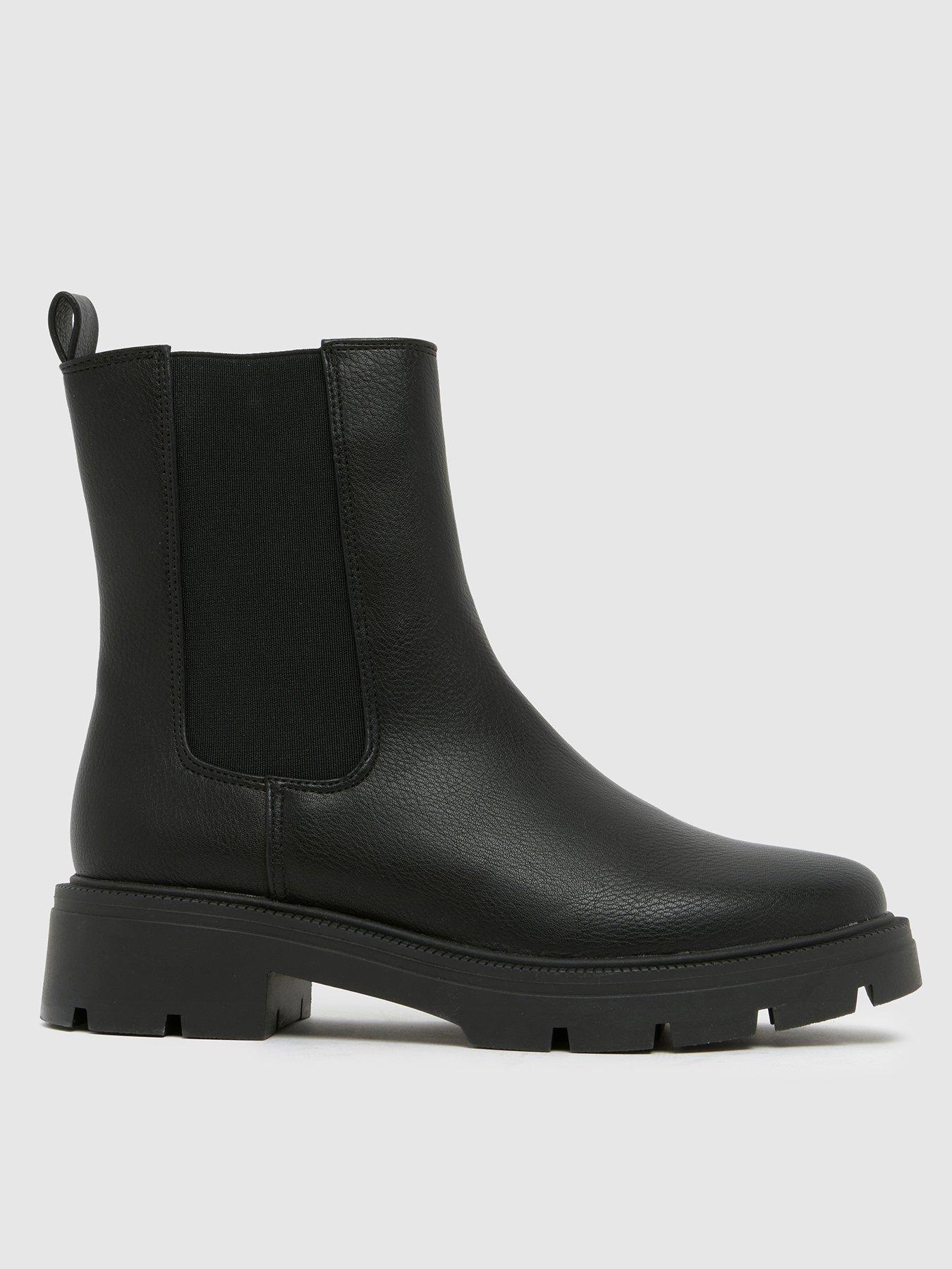 Image 1 of 4 of Schuh Abbie Chunky Chelsea Boot - Black
