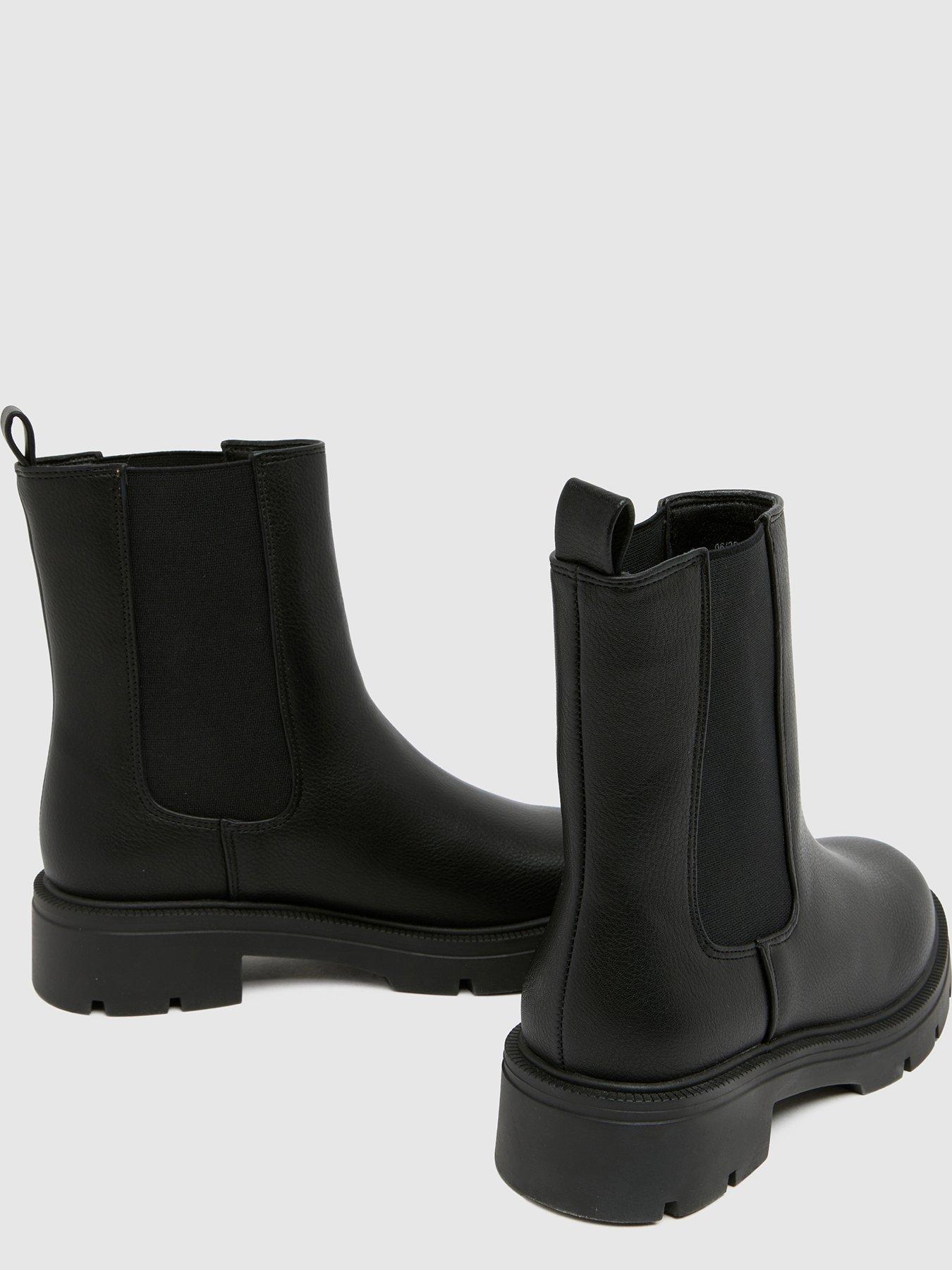 Image 4 of 4 of Schuh Abbie Chunky Chelsea Boot - Black