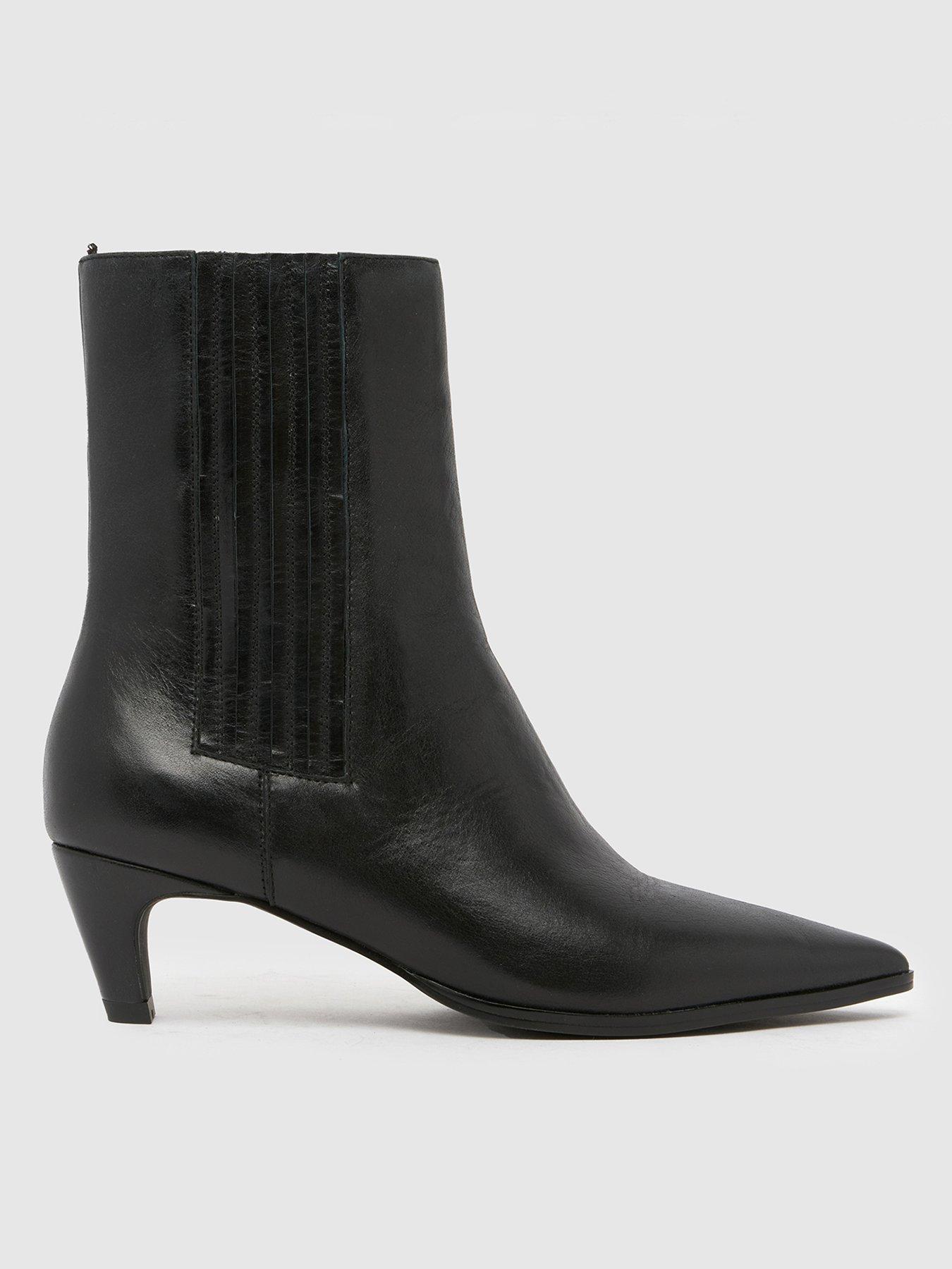 Image 1 of 4 of Schuh Betsy Leather Formal Boot - Black