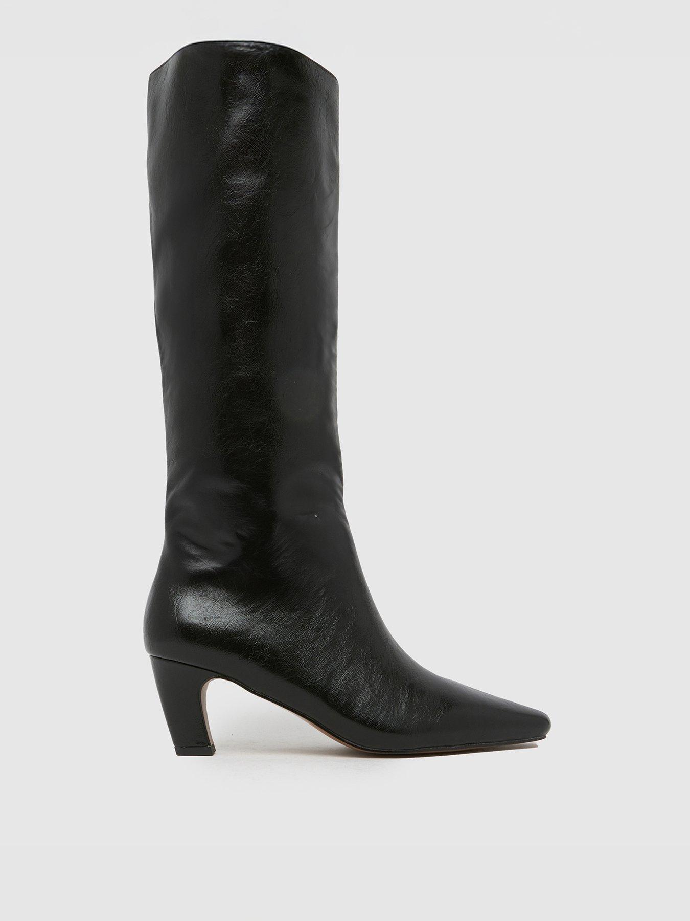 undefined Cone Knee Boots - Black