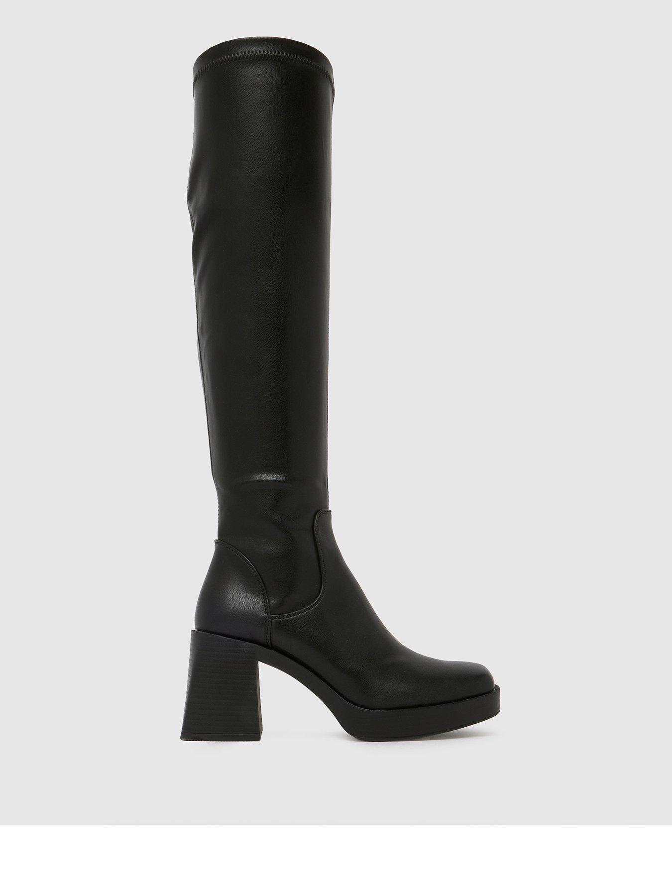 undefined Doja Platform Knee High Boot - Black