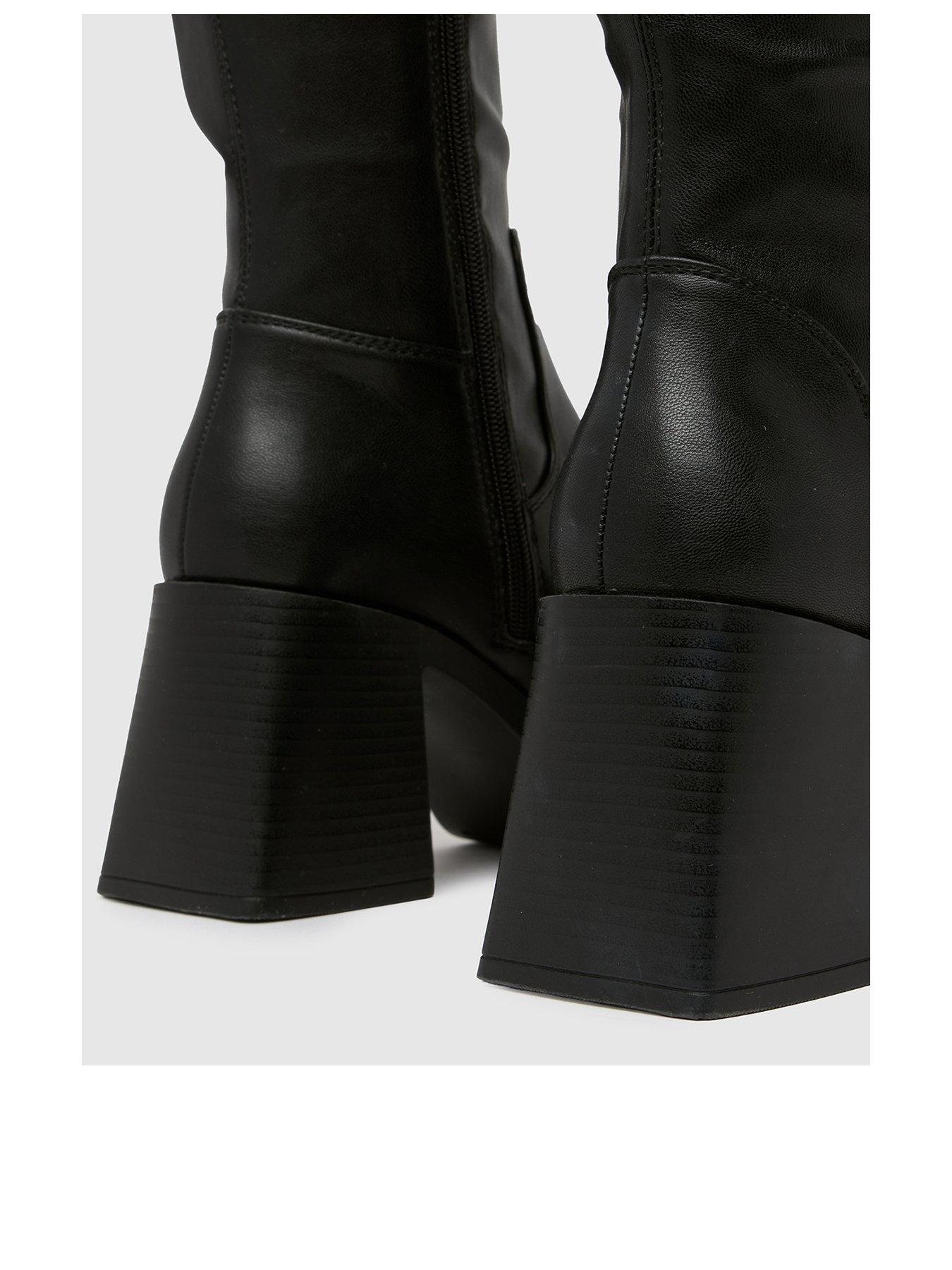 Image 3 of 4 of Schuh Doja Platform Knee High Boot - Black