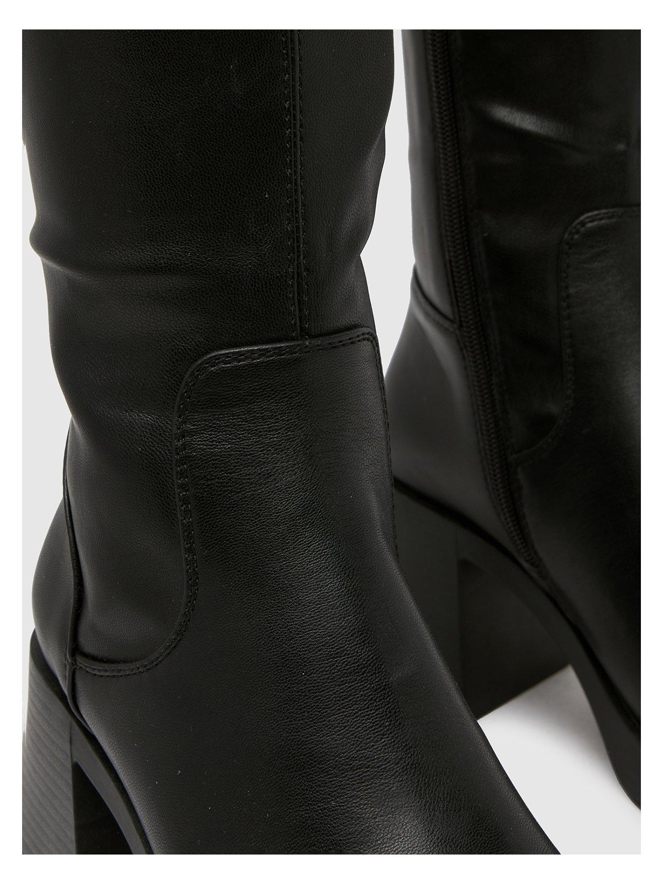 Image 4 of 4 of Schuh Doja Platform Knee High Boot - Black