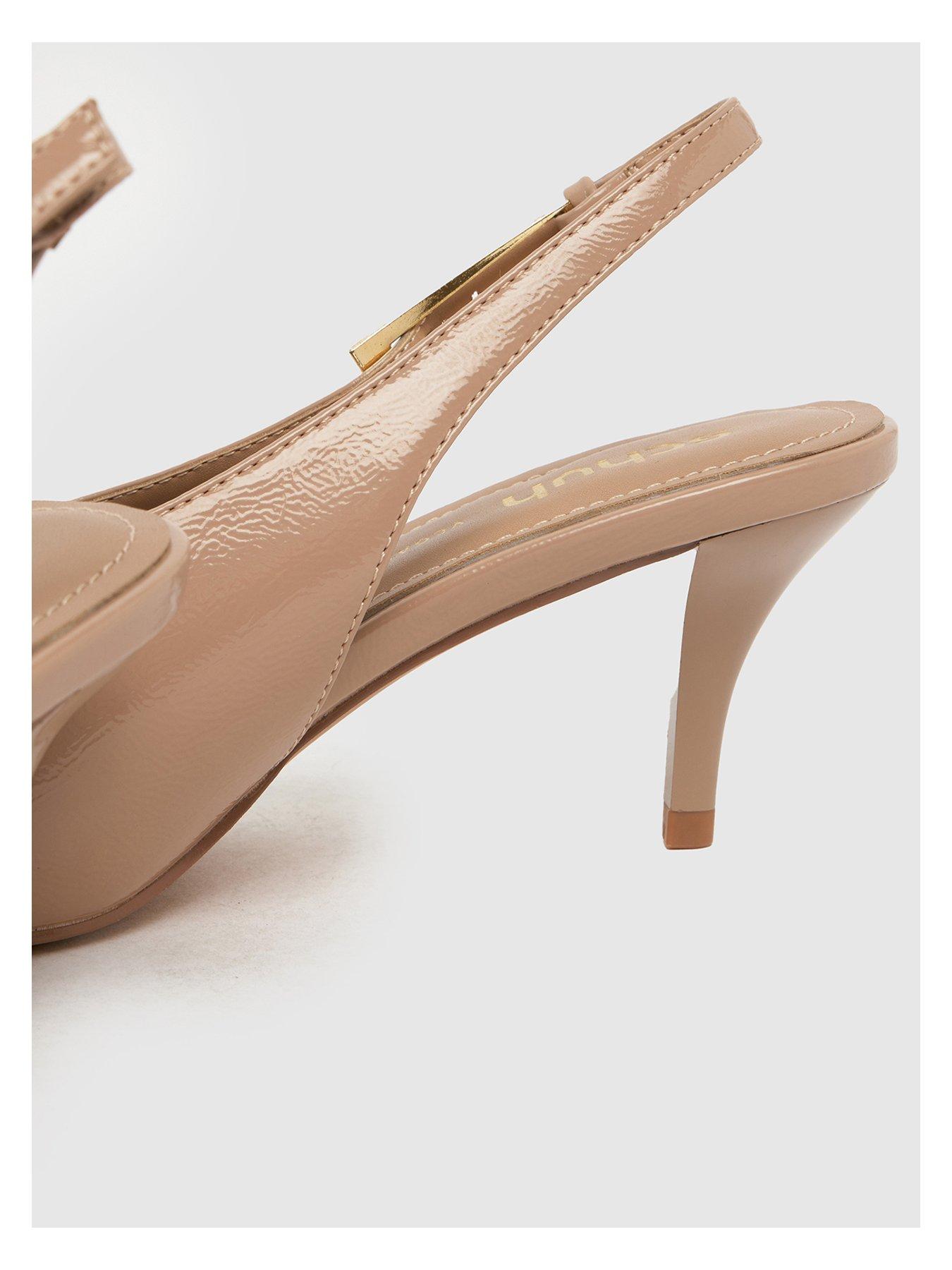 Image 4 of 4 of Schuh Sage Kitten Heel Buckle Point - Taupe