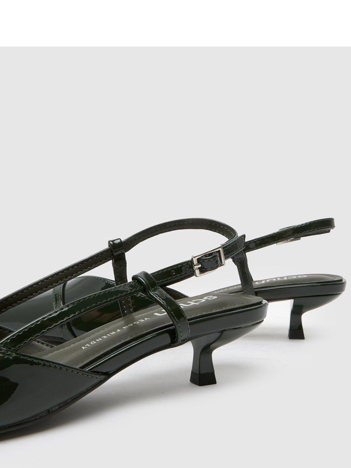 Image 4 of 4 of Schuh Sybill Kitten Heel Buckle Point - Green