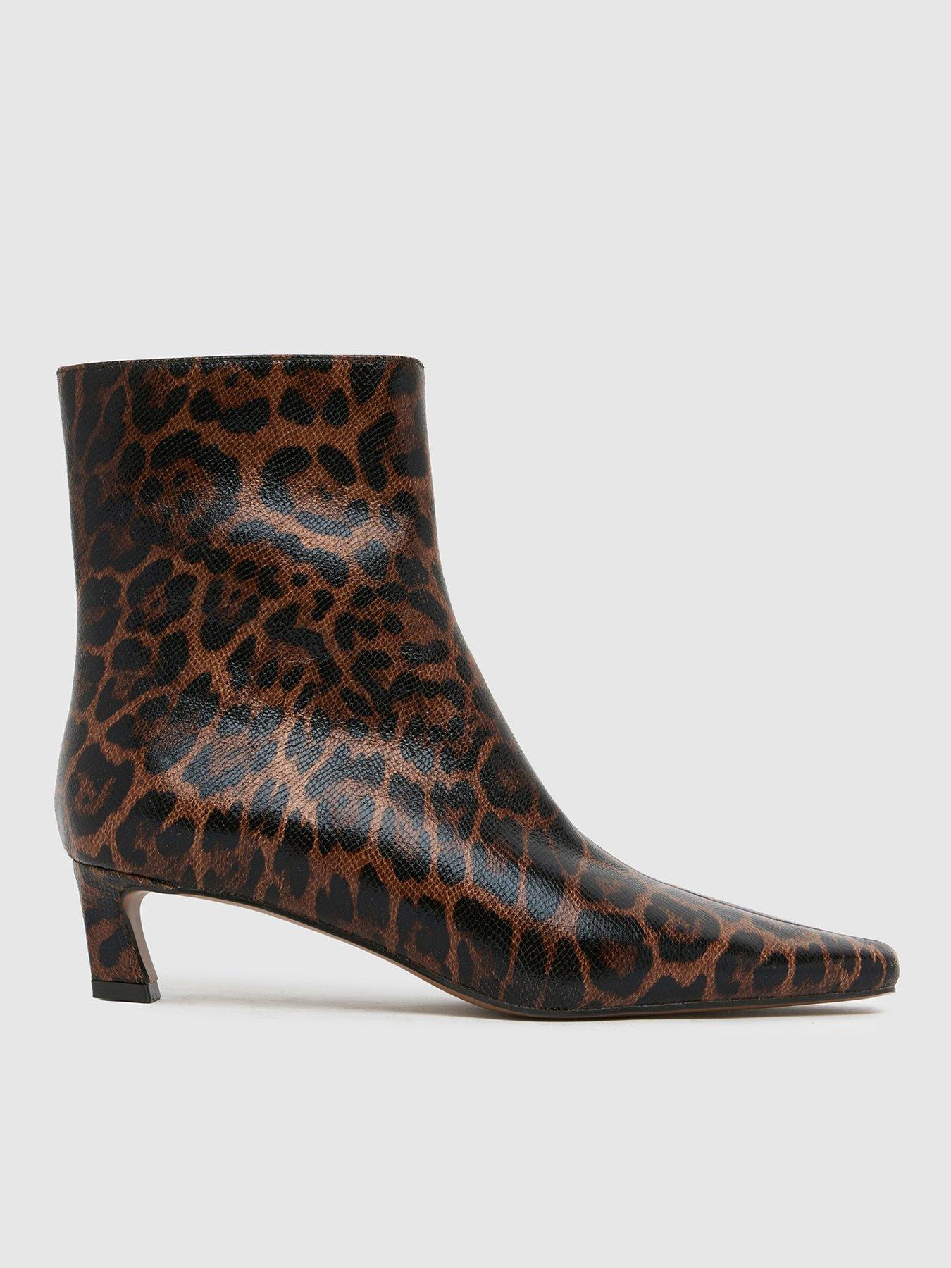 front image of schuh-bexley-kitten-heel-boot-print