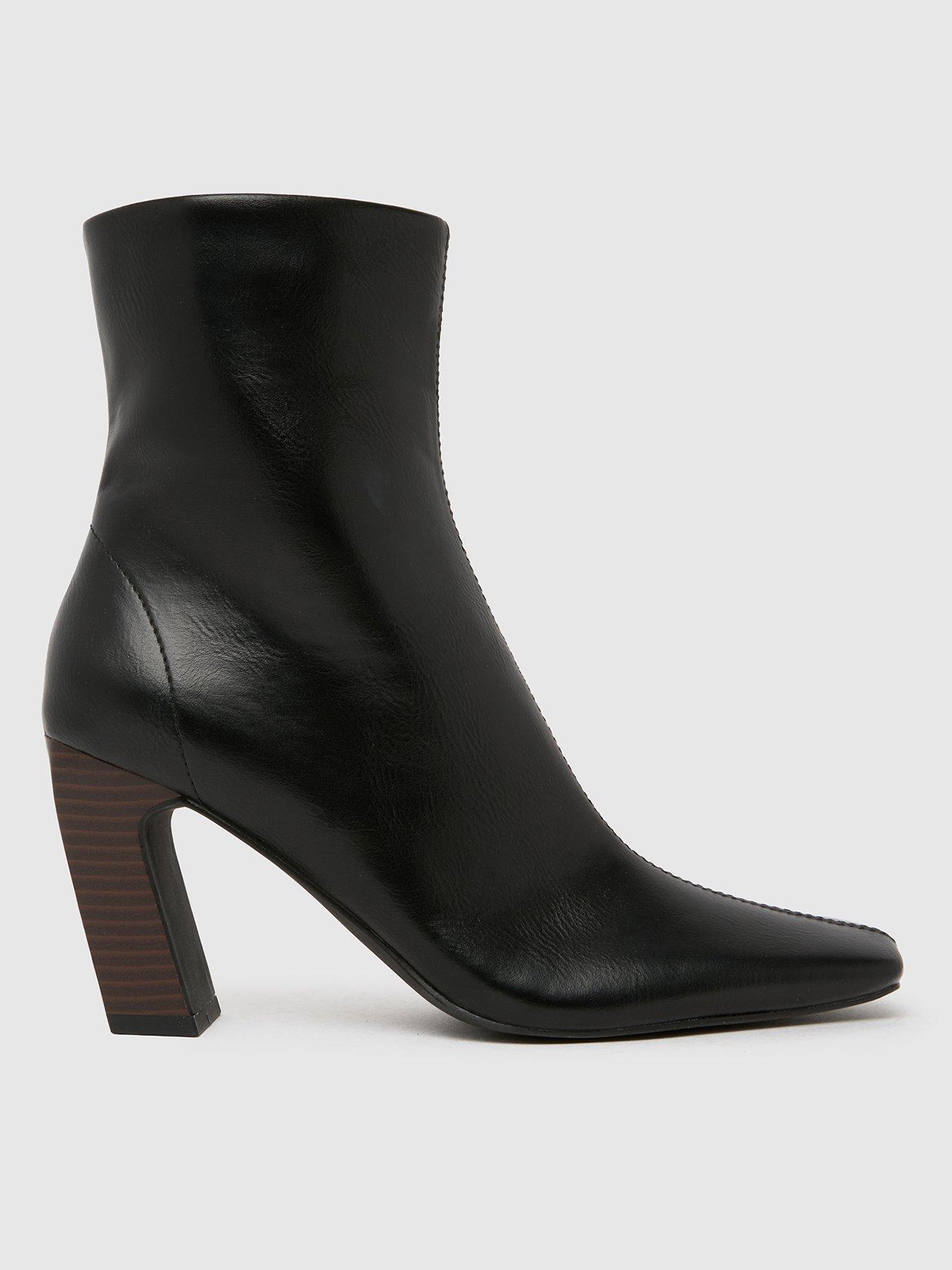  image of schuh-bryson-stack-heel-boots-black