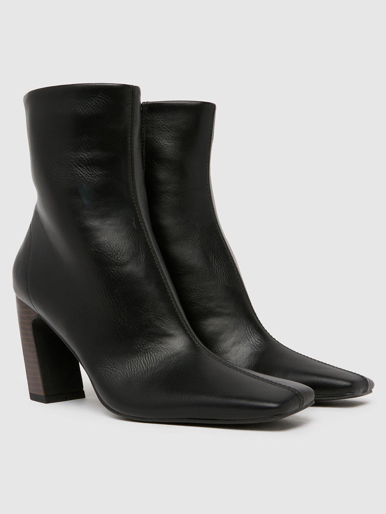 image of schuh-bryson-stack-heel-boots-black