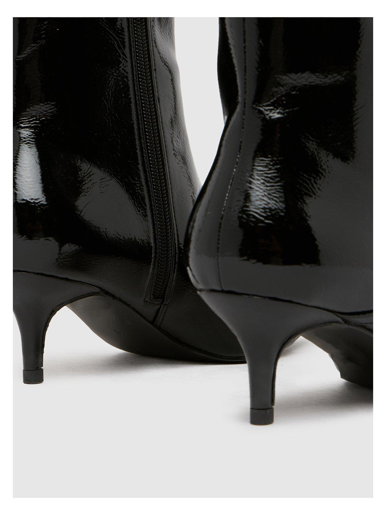  image of schuh-beckett-buckle-kitten-boots-black