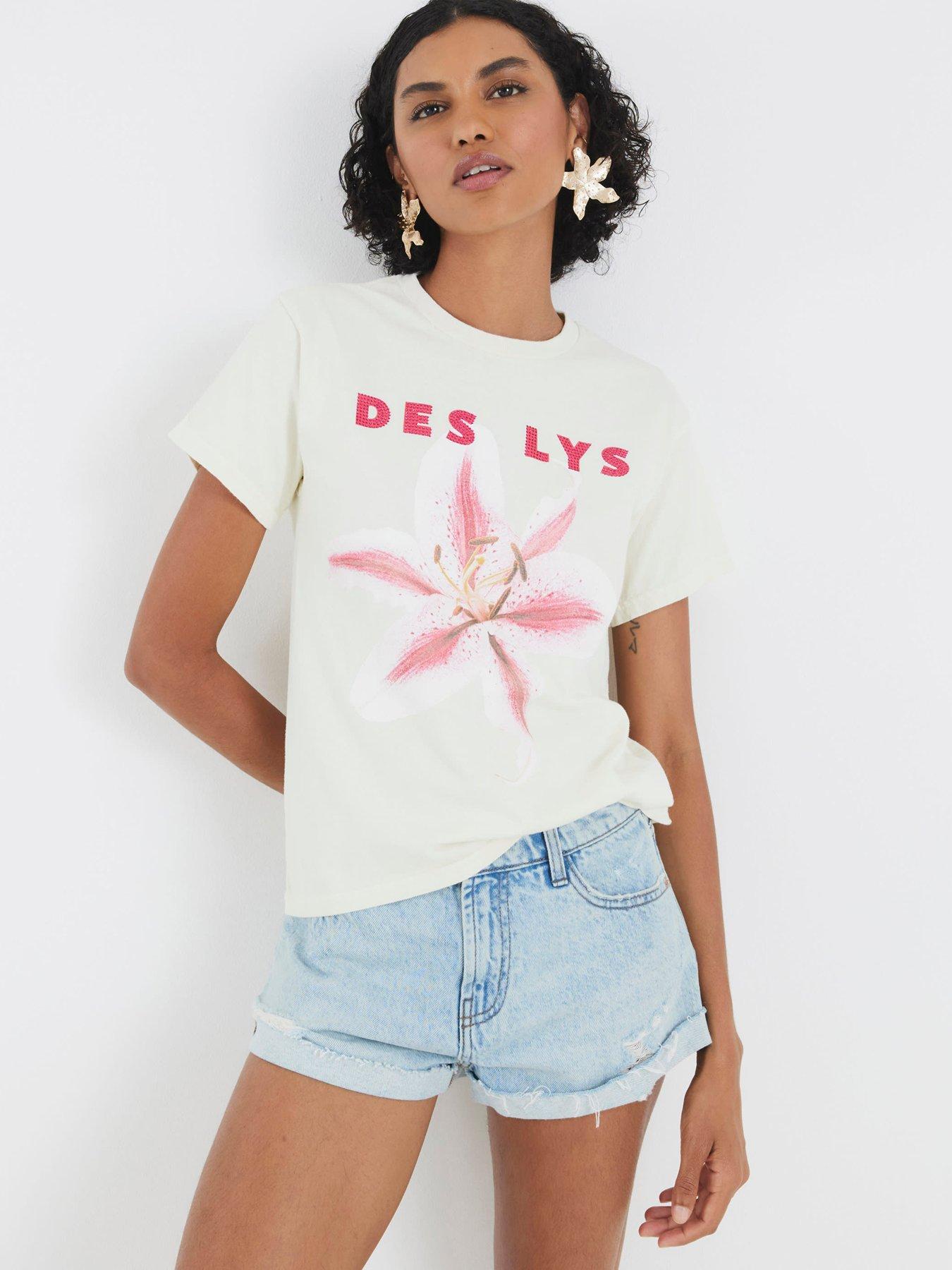 undefined Short Sleeve Floral Lily Tee