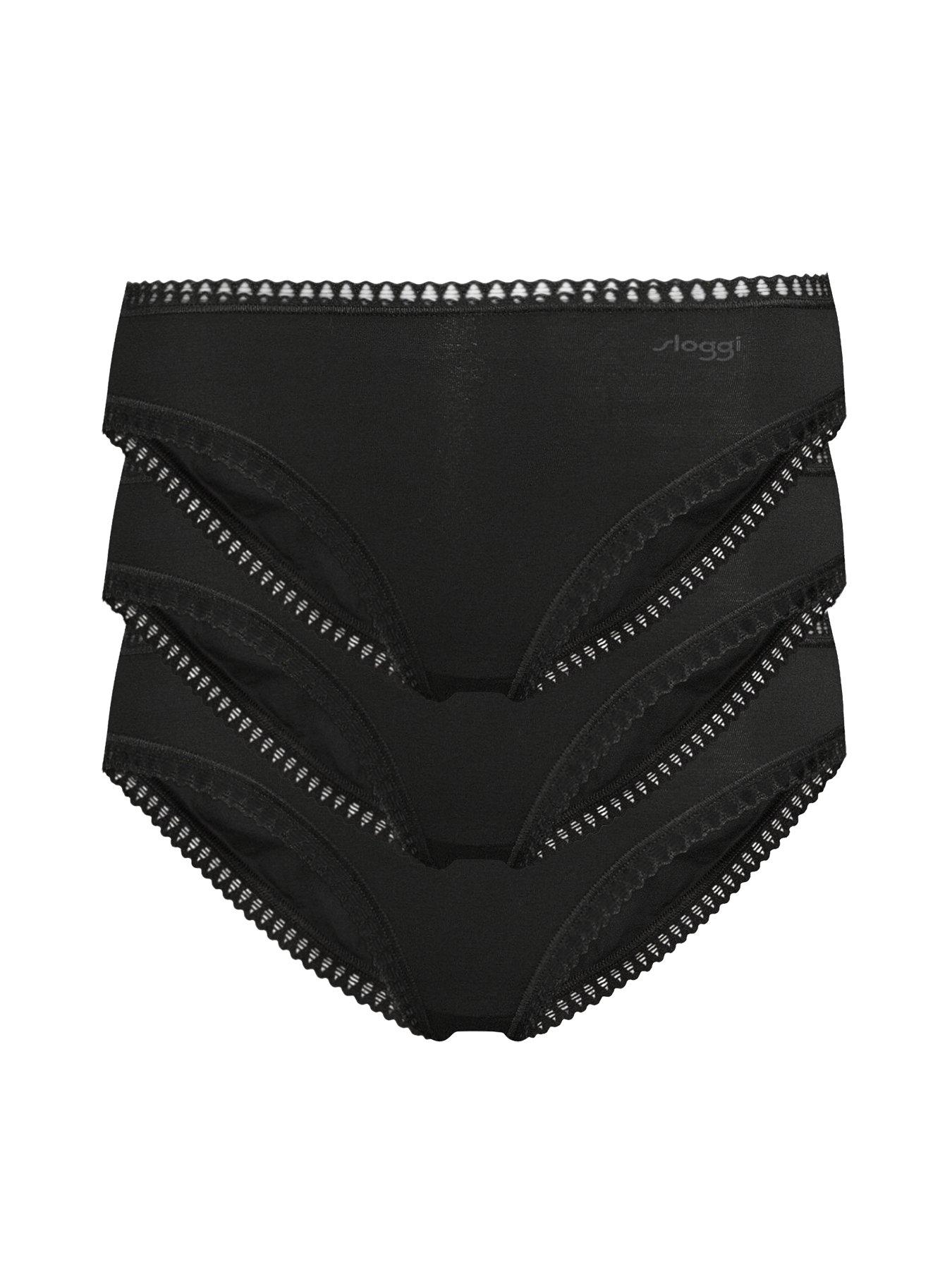 Image 1 of 4 of Sloggi Go Crush High Leg 3 Pack Briefs - Black