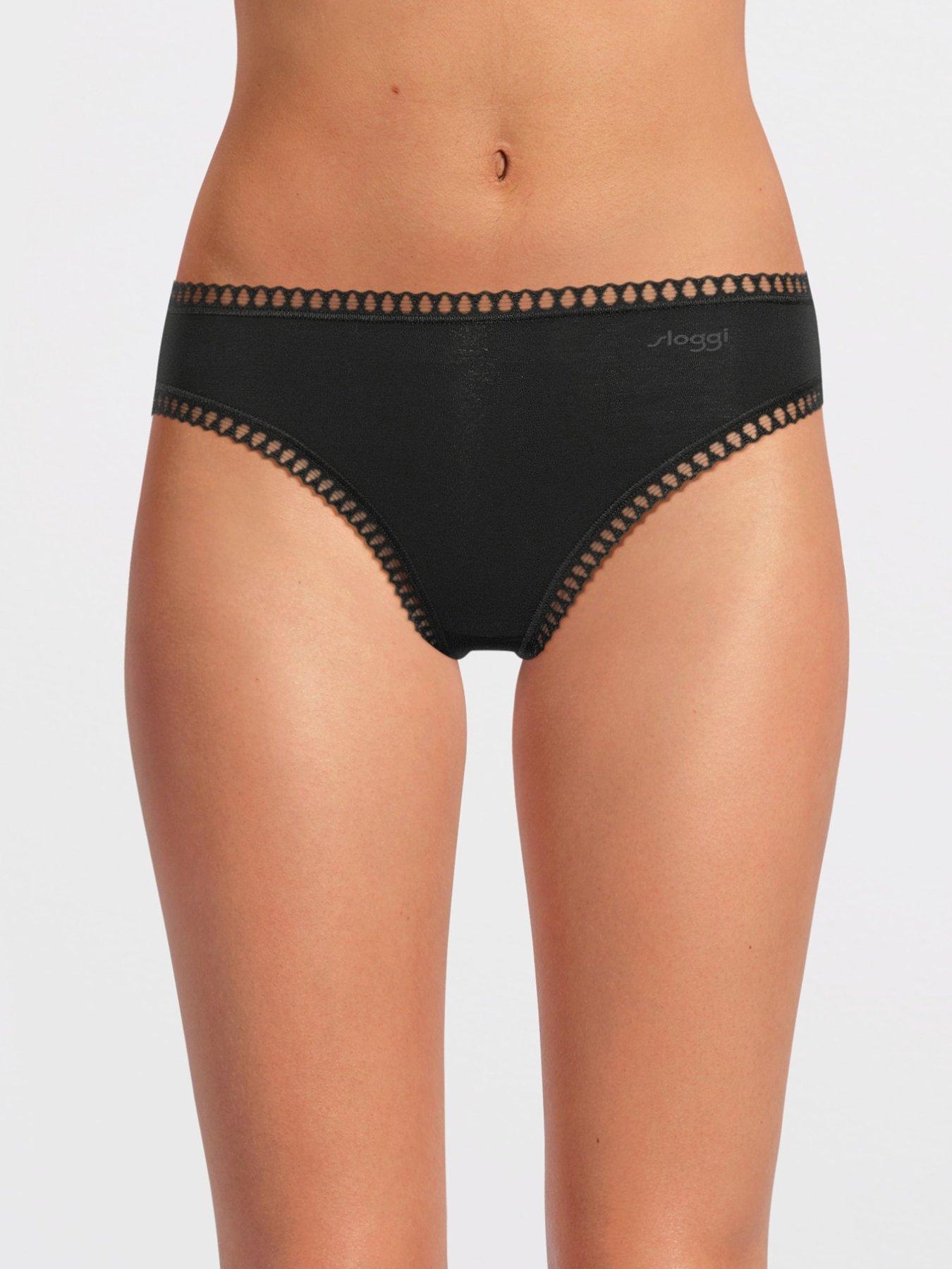 Image 2 of 4 of Sloggi Go Crush High Leg 3 Pack Briefs - Black