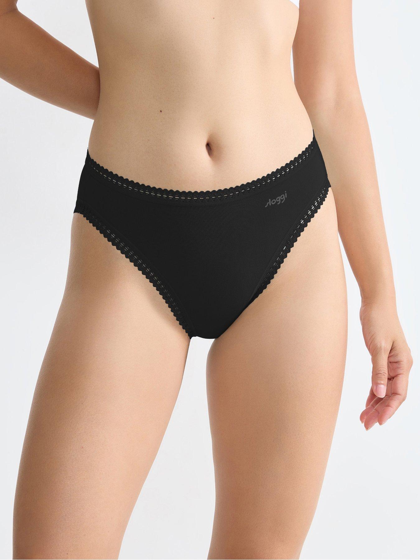 Image 4 of 4 of Sloggi Go Crush High Leg 3 Pack Briefs - Black