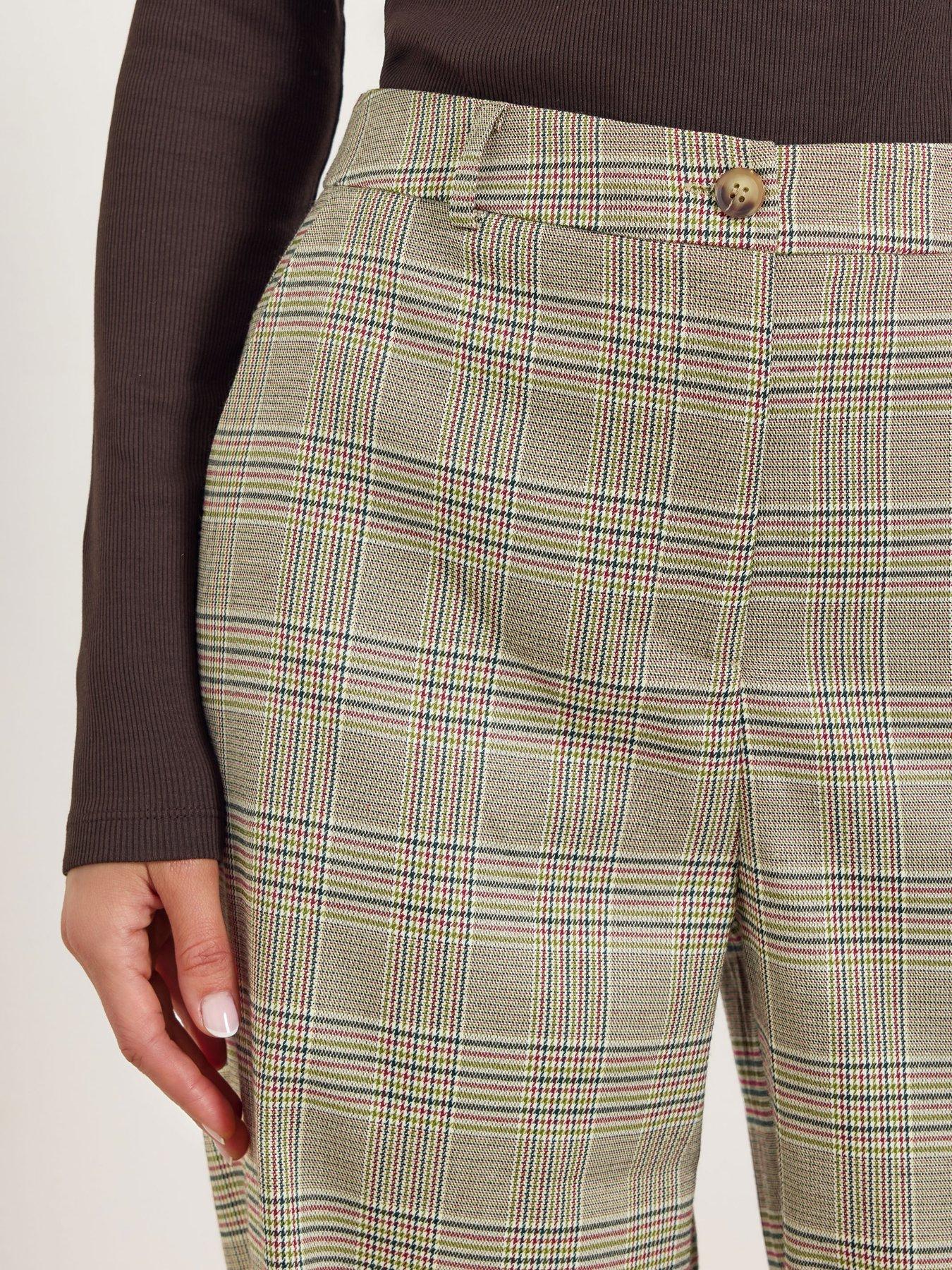  image of long-tall-sally-tall-check-wide-leg-trouser-36-purple