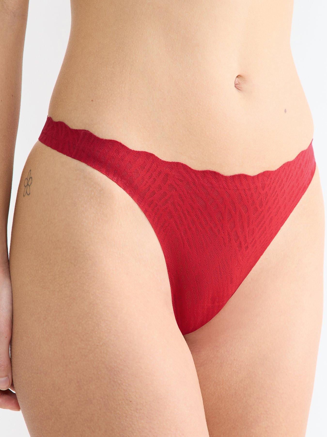 Image 4 of 5 of Sloggi Zero Feel Bliss Festive String - Red