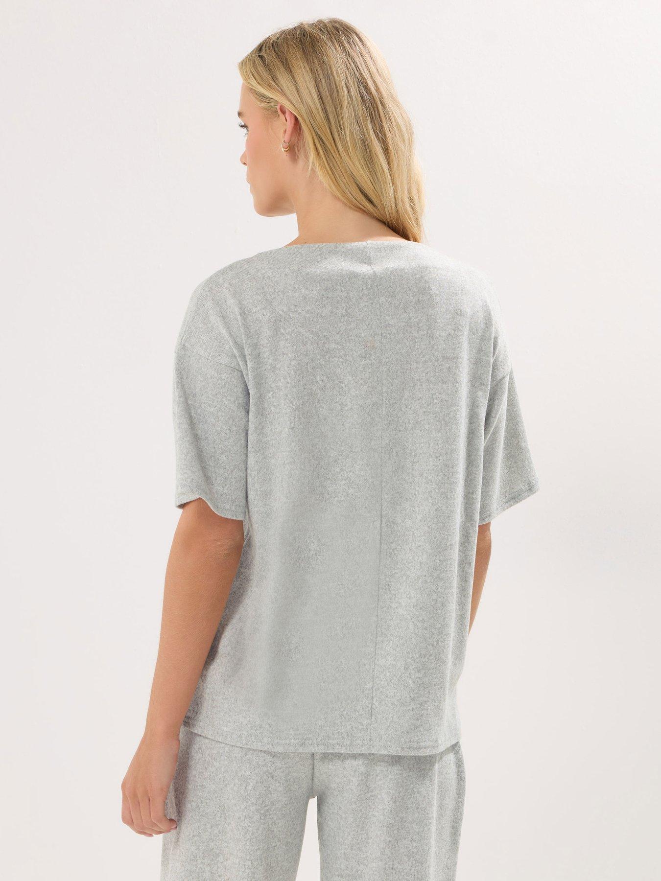 Image 2 of 4 of PixieGirl Petite Soft Touch Funnel Neck Top - Grey