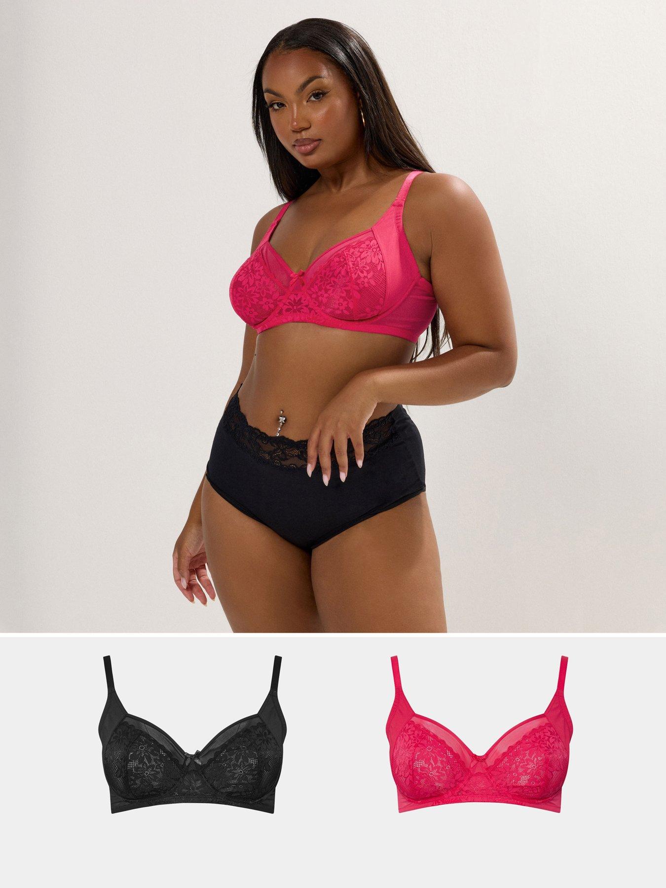  image of yours-2-pack-underwire-bra-pinkblack