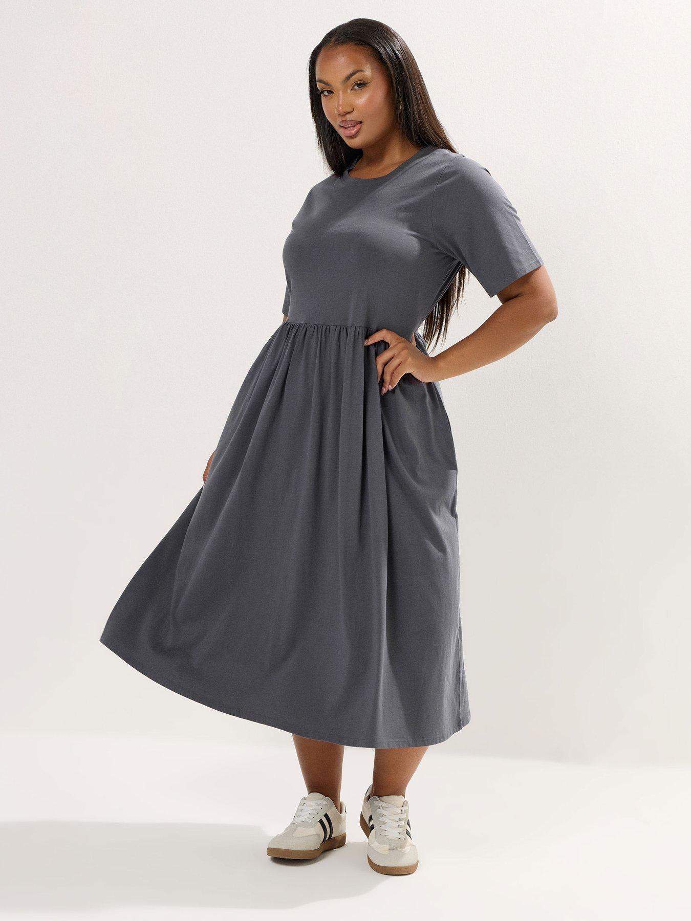 yours-curve-throw-on-smock-dress-grey