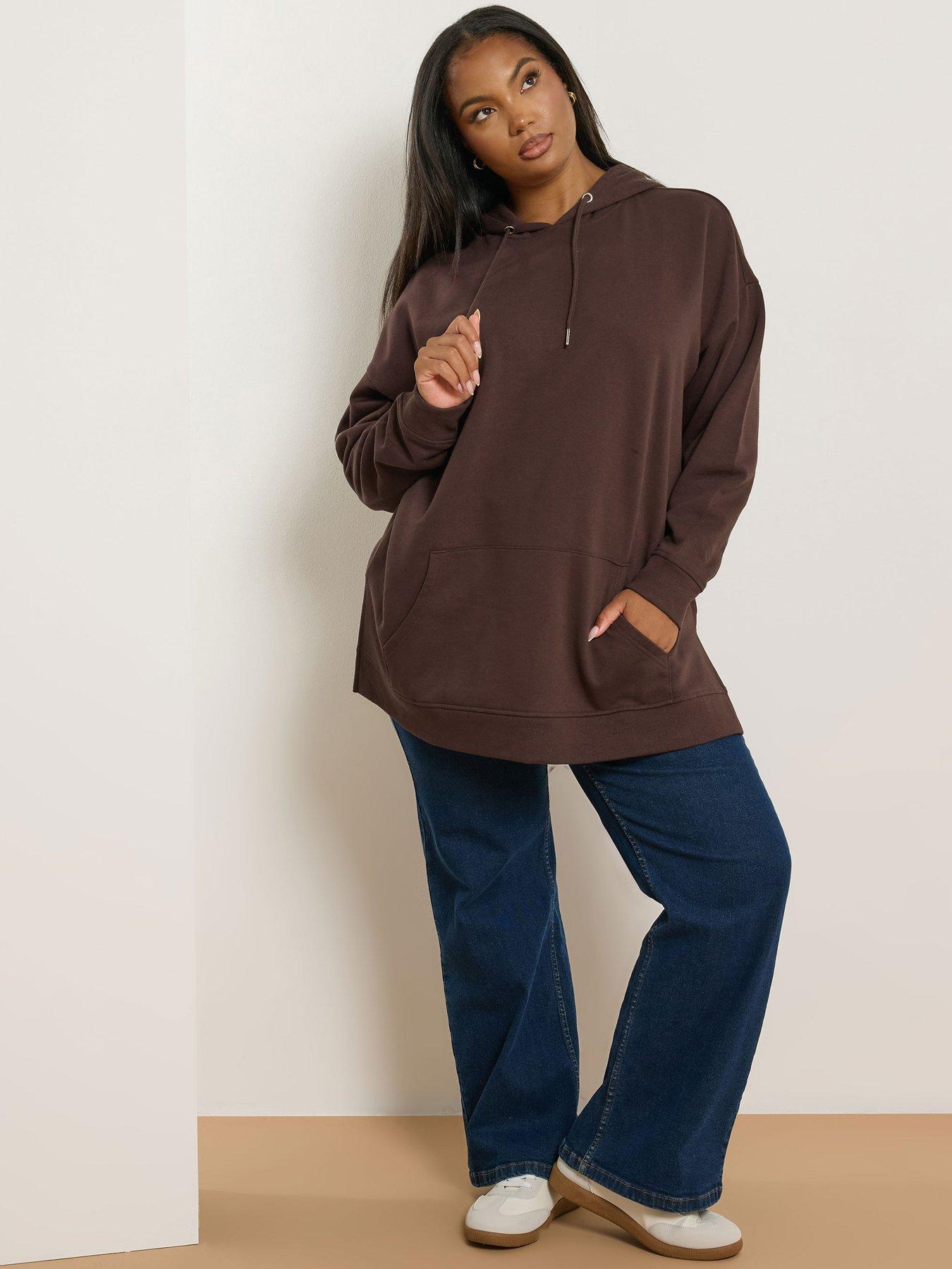 Image 3 of 4 of Yours Curve Hoodie - Brown