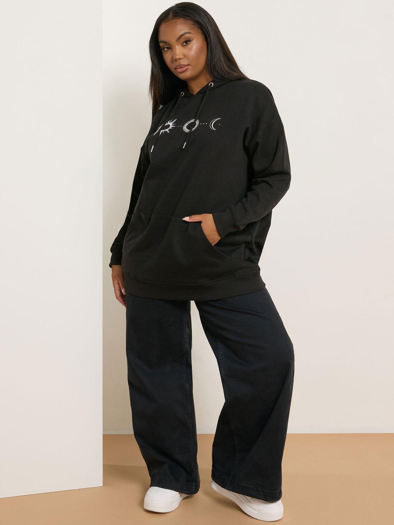Image 3 of 4 of Yours Curve Celestial Dreamer Hoodie - Black