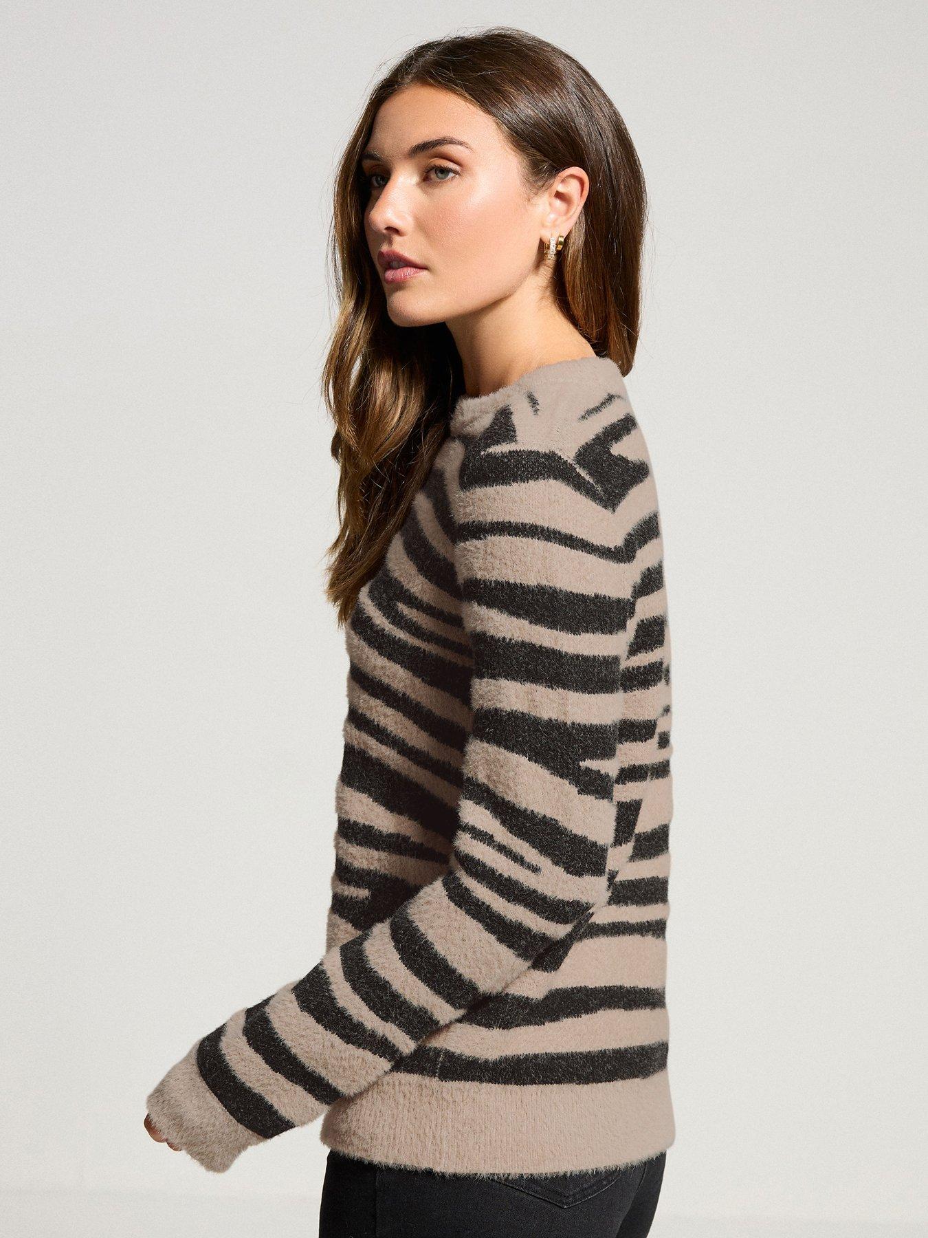 Image 2 of 4 of Long Tall Sally Zebra Jumper - Natural