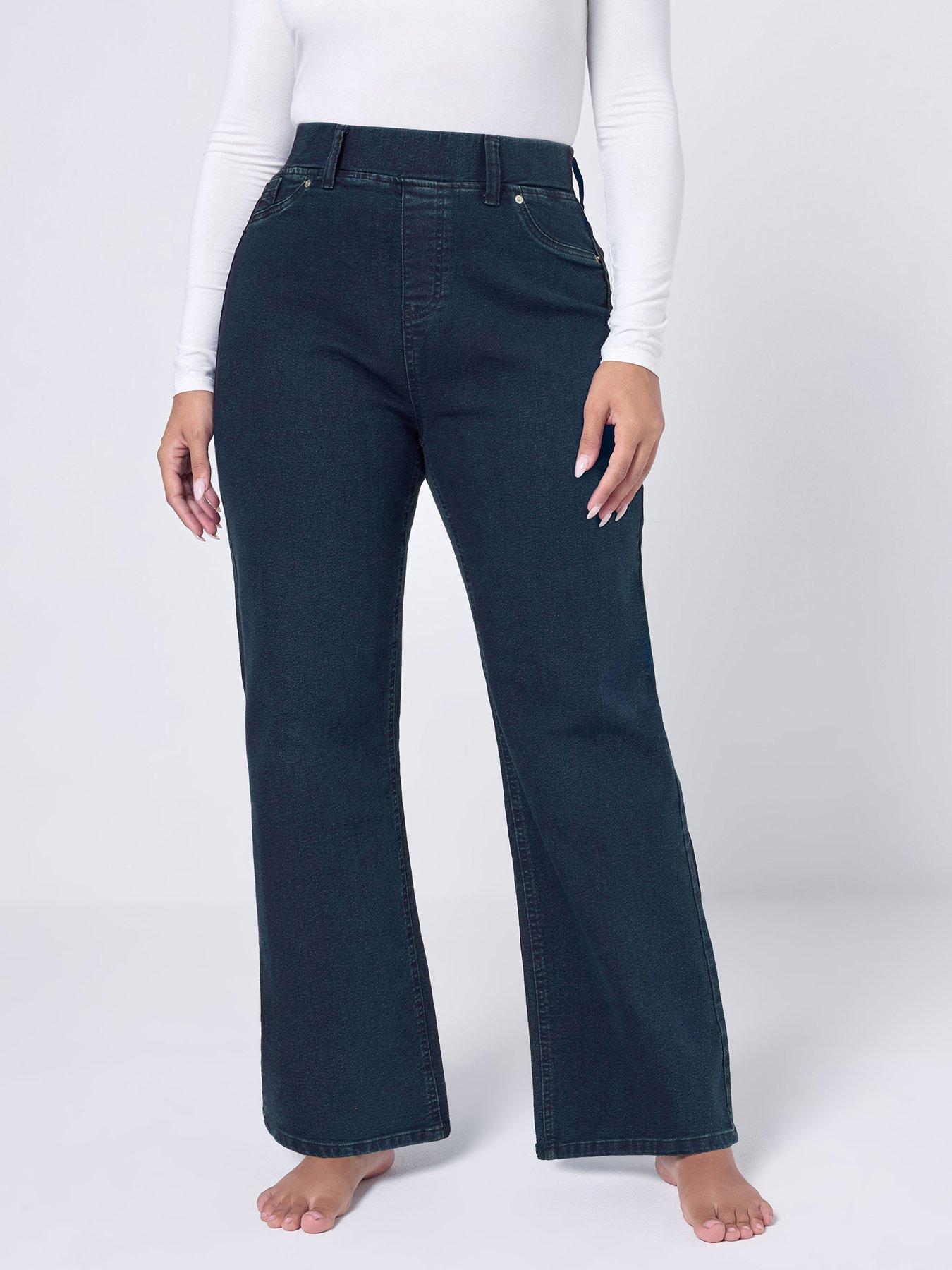 undefined Curve Wide Leg Jegging - Blue