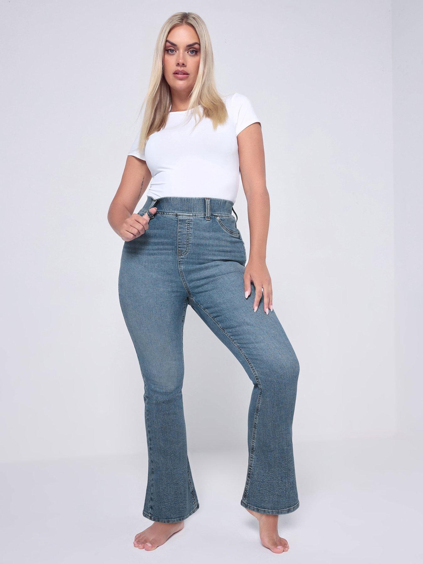 Yours Curve Flare Jegging - Blue