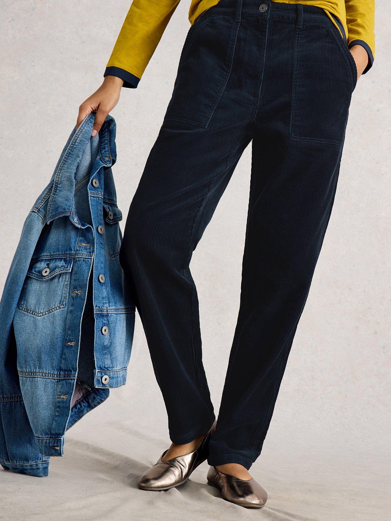 White Stuff Twister Macro Cord Trouser - Blue