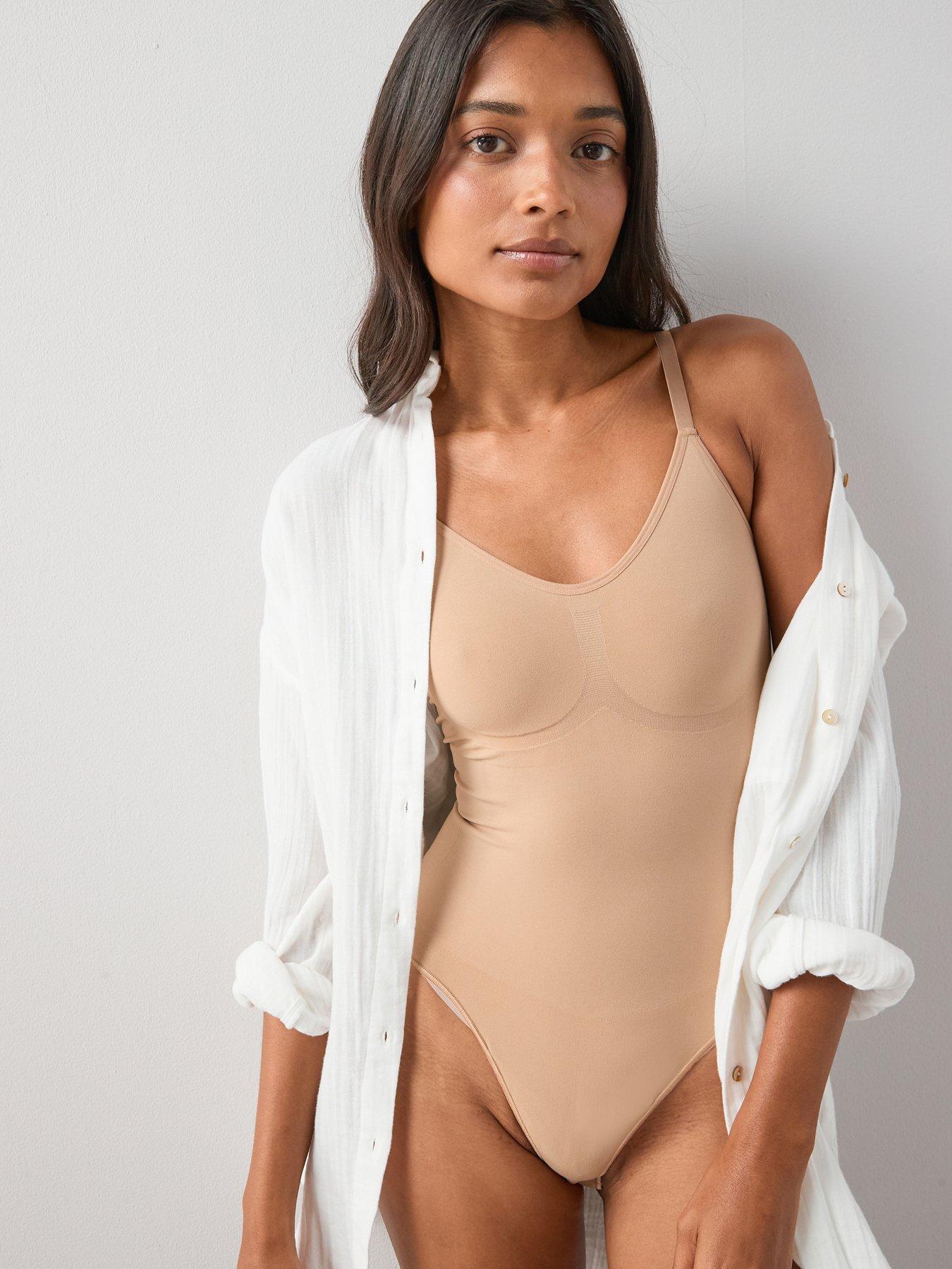  image of the-very-collection-shape-enhancing-seamless-bodysuit--strong-control-biege