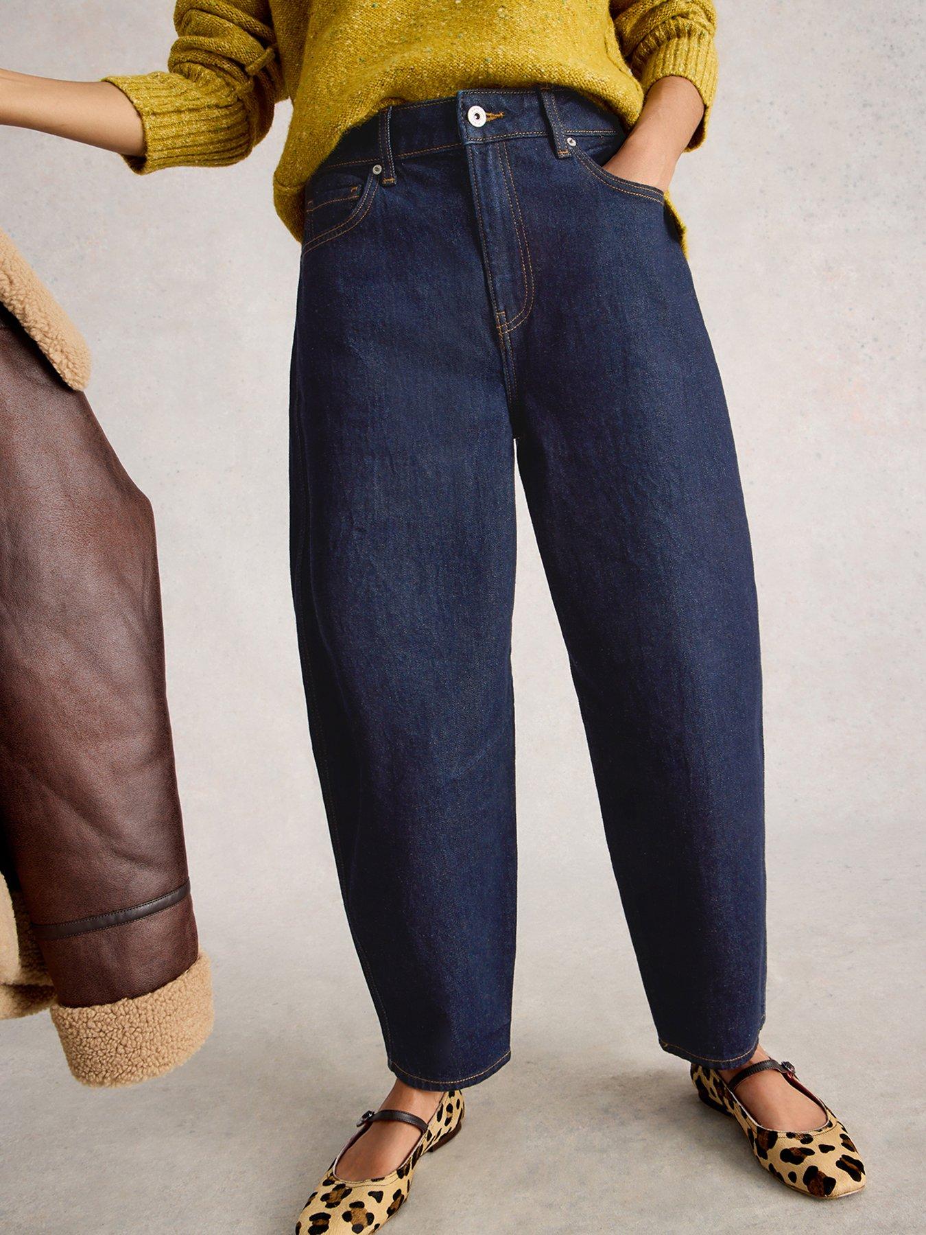 undefined Aubrey Barrel Leg Jean - Blue