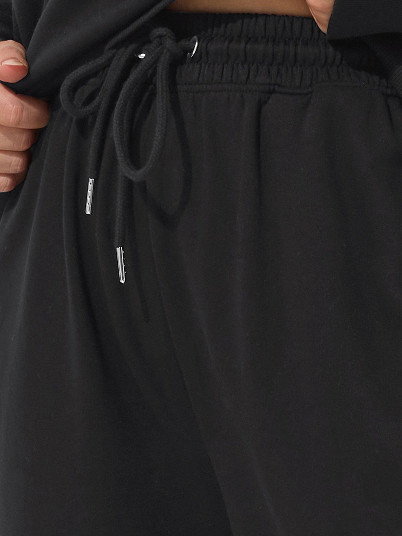 Image 4 of 4 of Yours Curve Side Stripe Wide Leg Jogger - Black