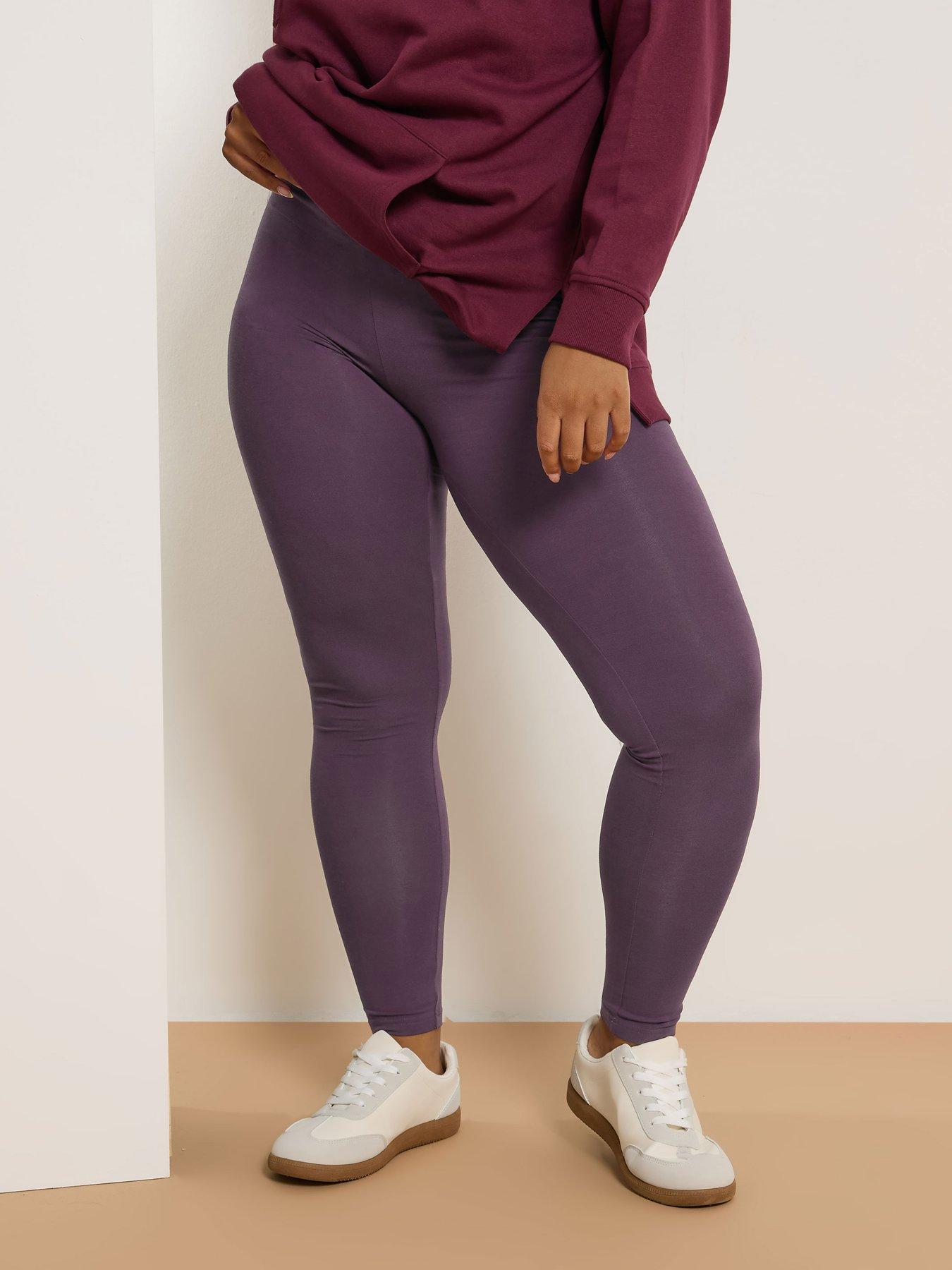 undefined Curve Basic Leggings - Purple