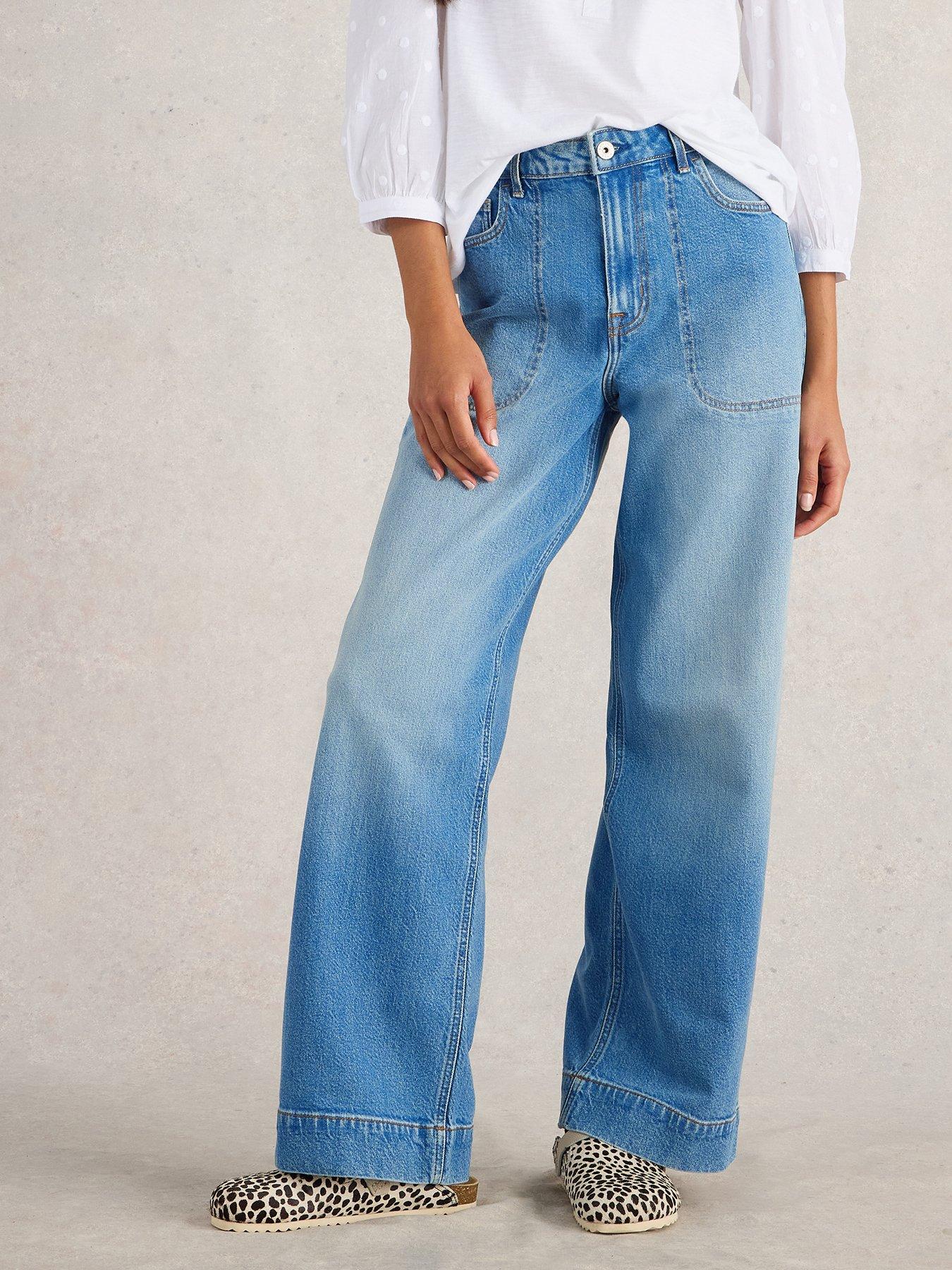 White Stuff Tia Wide Leg Jean - Blue