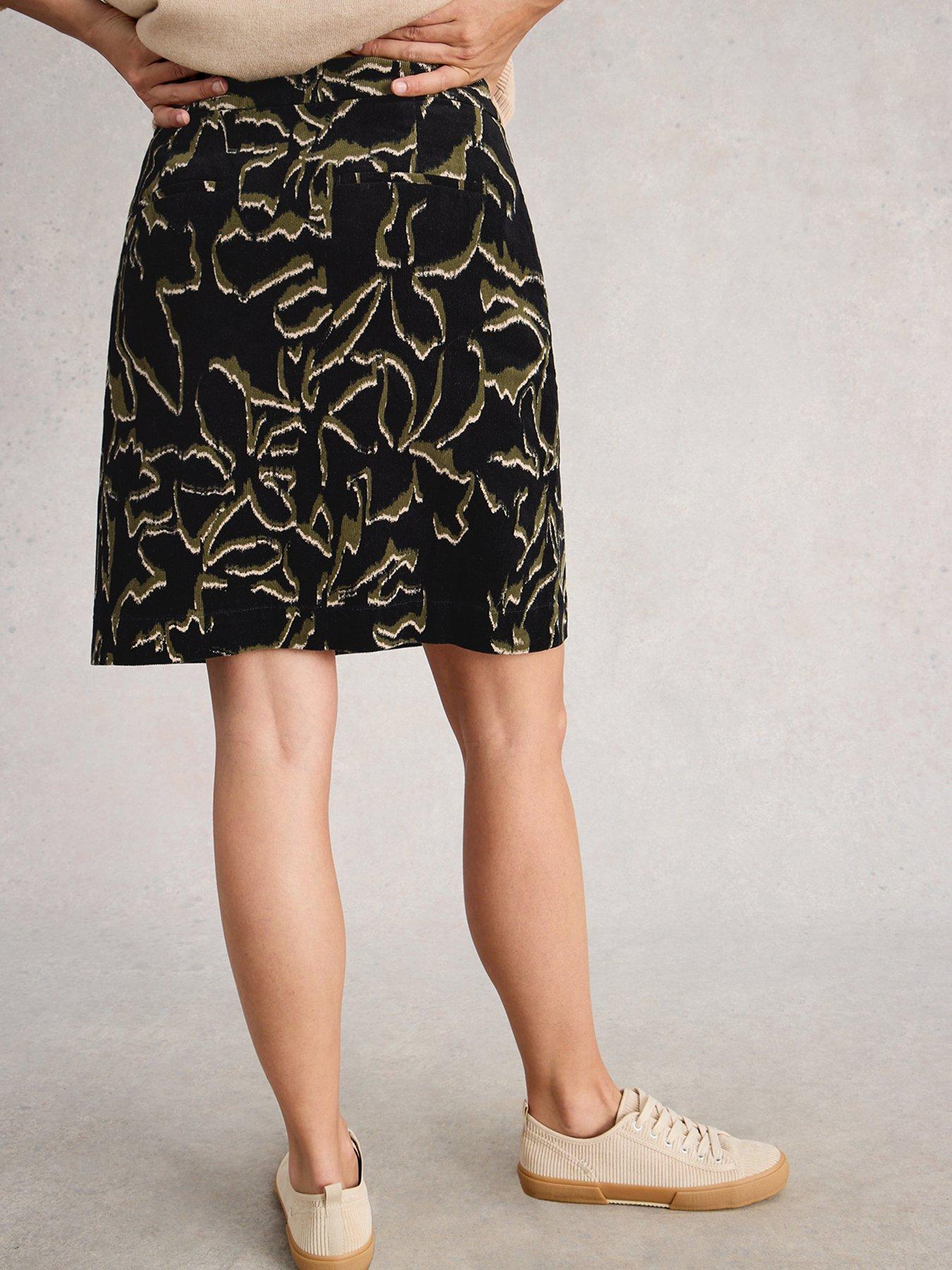 Image 2 of 6 of White Stuff Coral Cord Skirt - Black