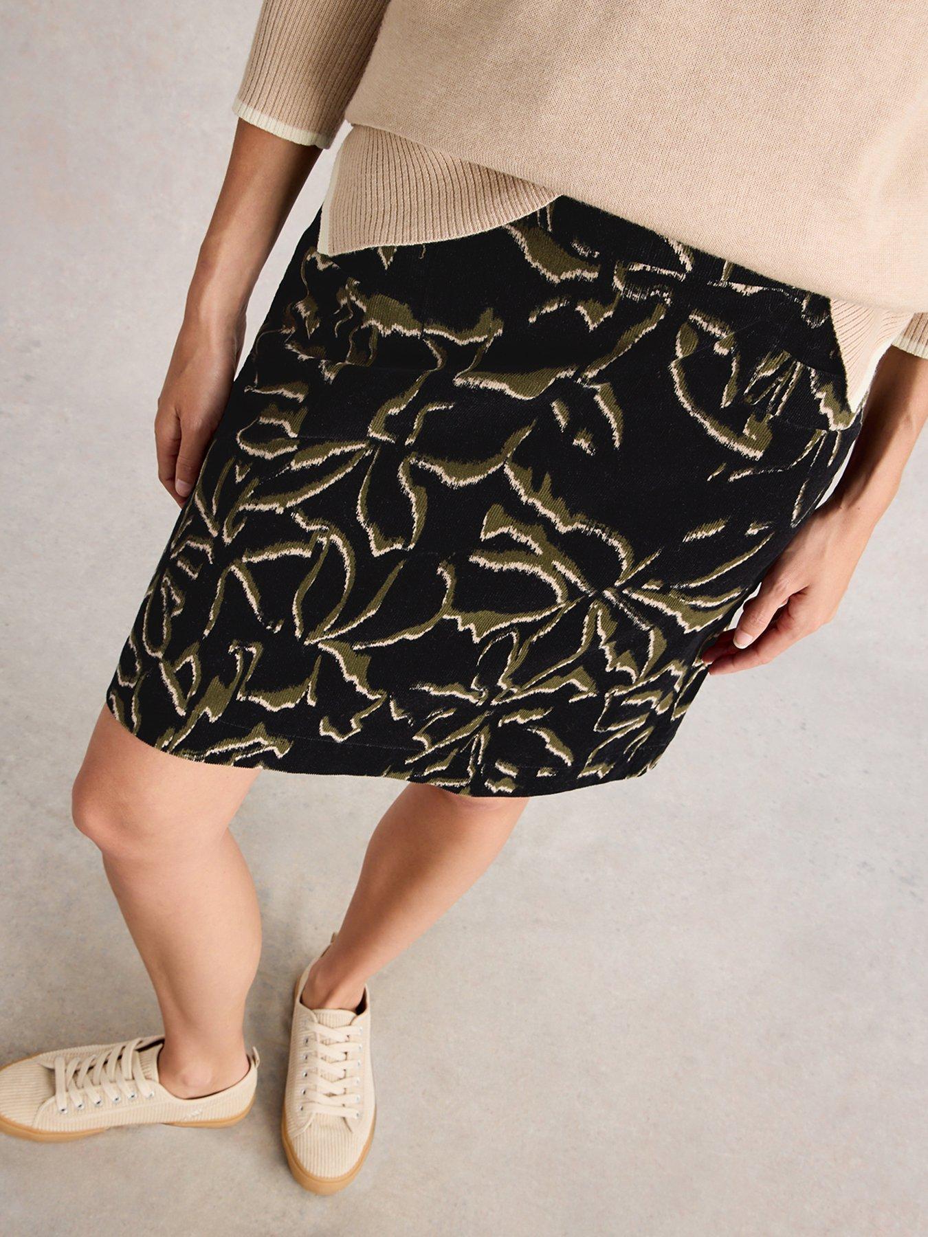 Image 4 of 6 of White Stuff Coral Cord Skirt - Black
