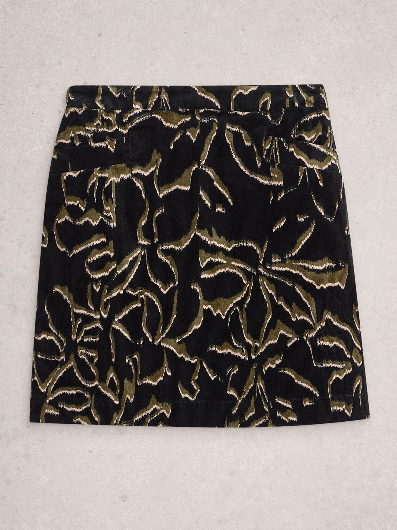 Image 5 of 6 of White Stuff Coral Cord Skirt - Black