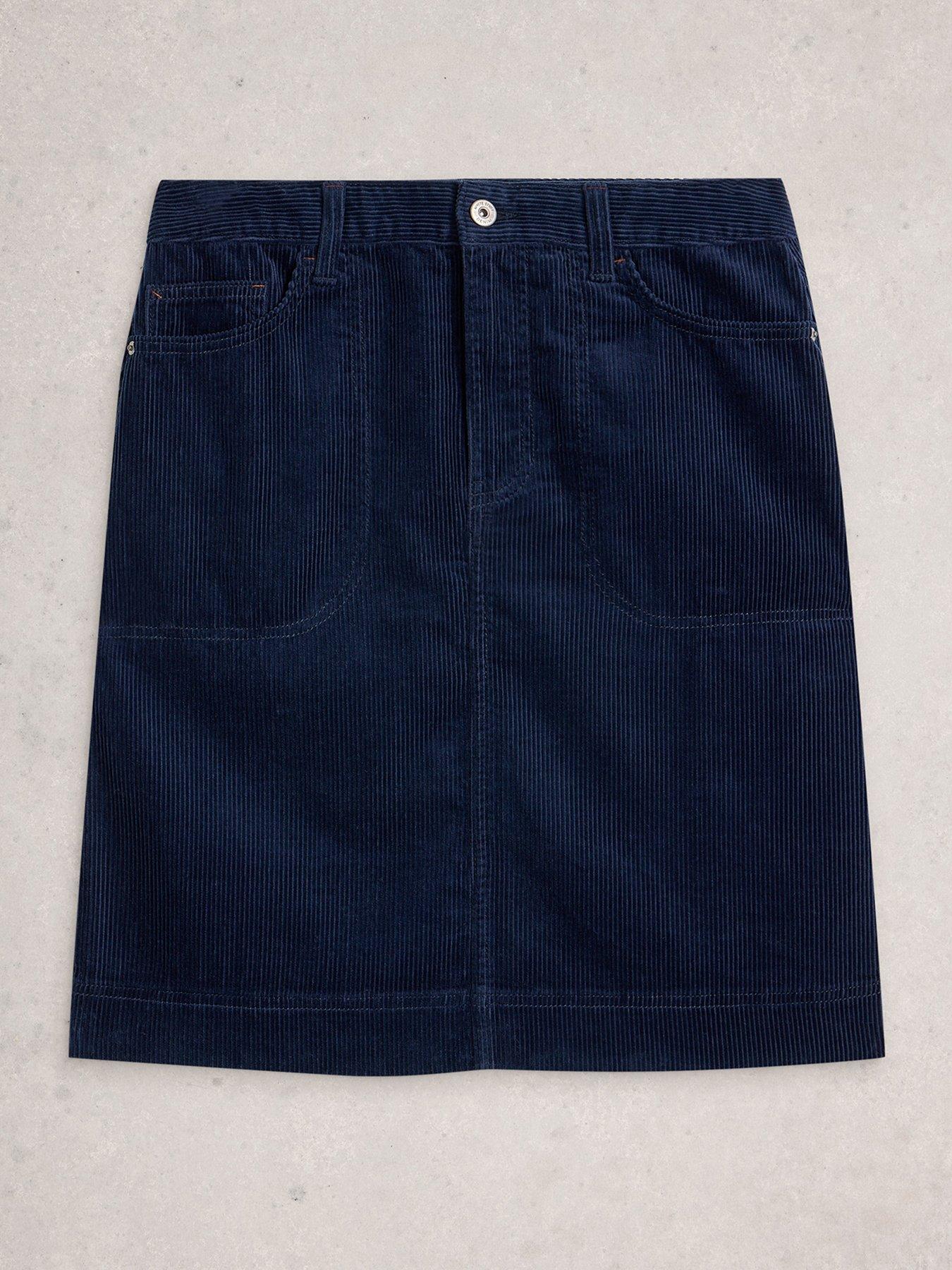 Image 5 of 6 of White Stuff Tia Cord Skirt - Blue