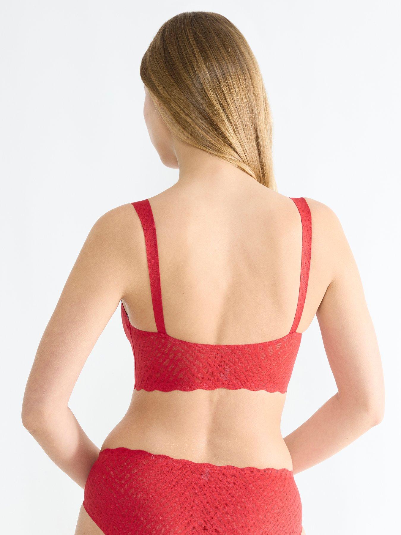  image of sloggi-zero-feel-bliss-festive-bralette-red
