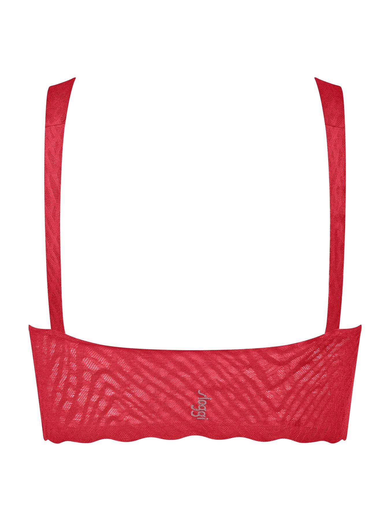 image of sloggi-zero-feel-bliss-festive-bralette-red