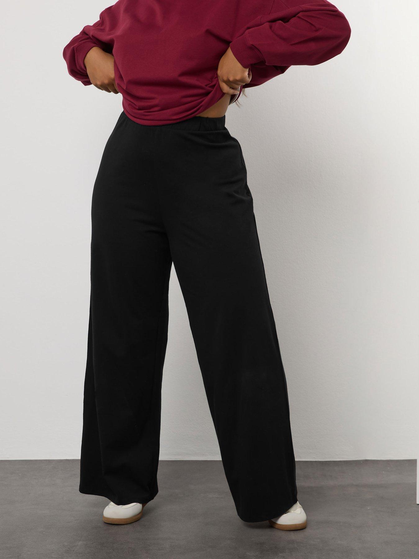 undefined Curve Wide Leg Legging - Black
