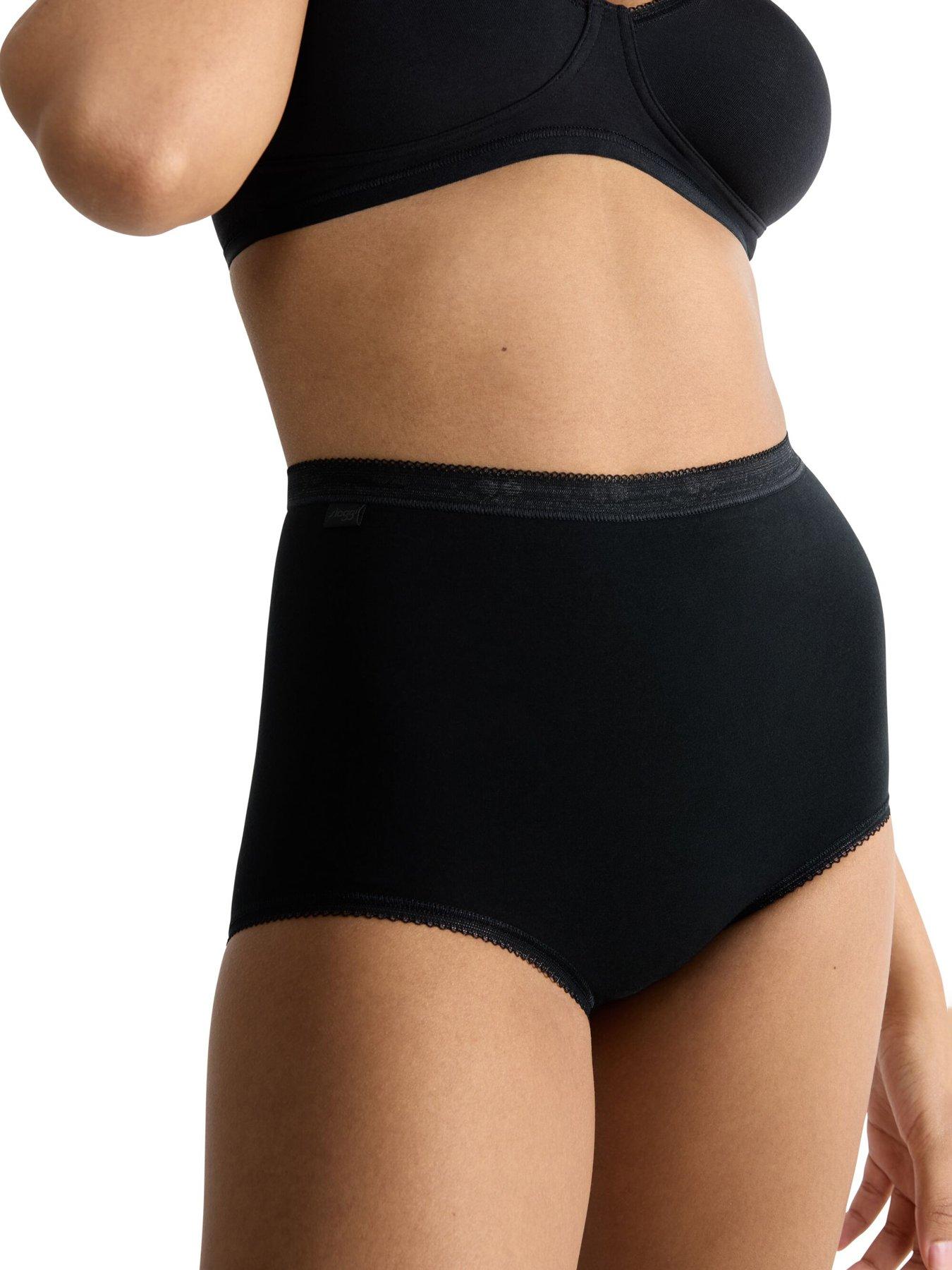 Image 2 of 7 of Sloggi Basic+ Maxi C6p - Black/white/beige