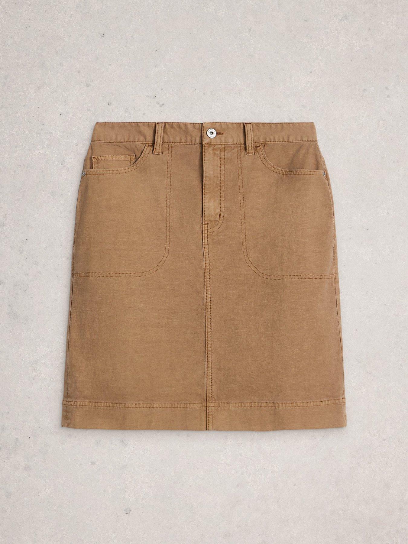 Image 5 of 6 of White Stuff Melody Chino Skirt - Beige