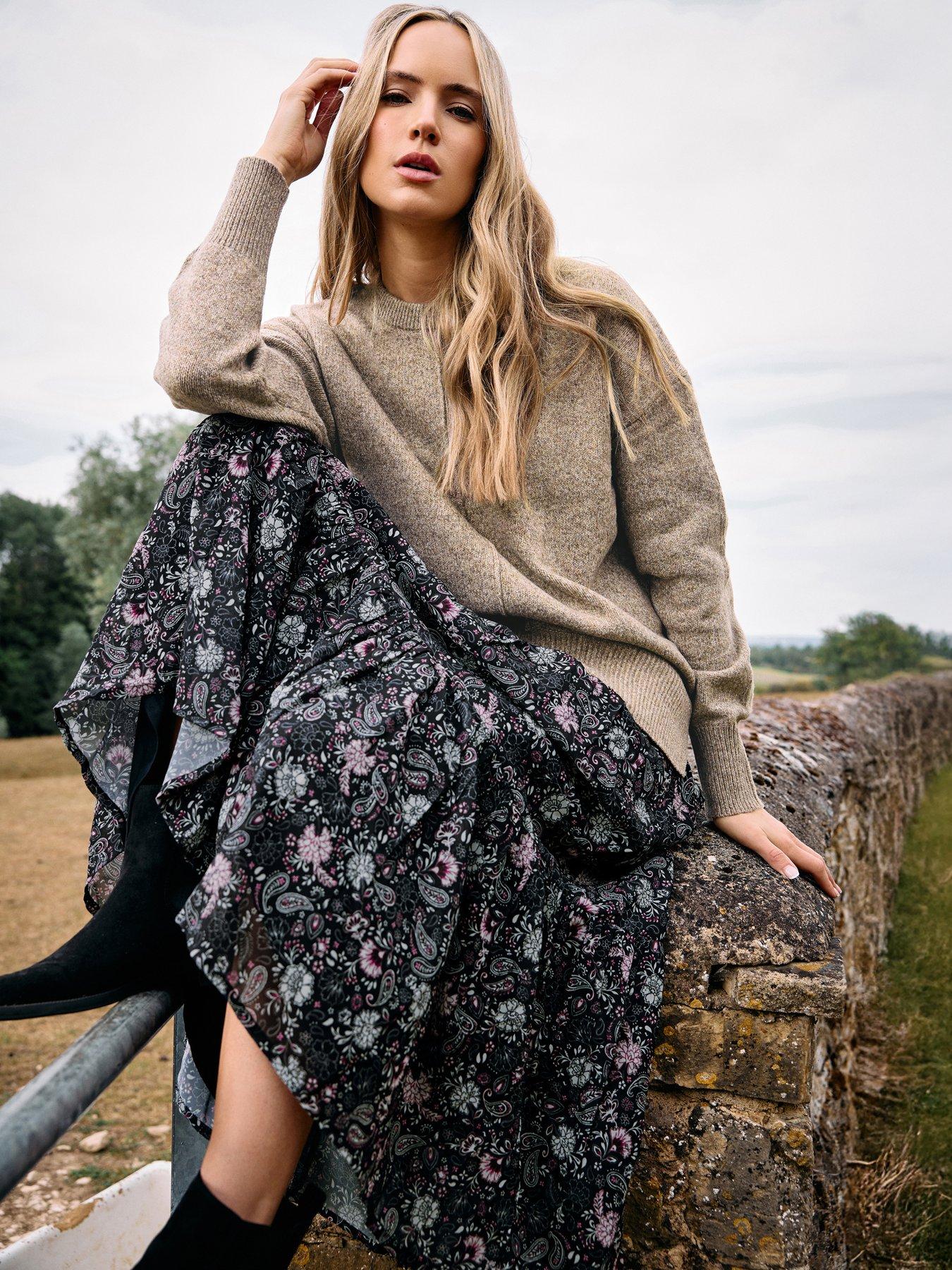 Image 1 of 4 of Long Tall Sally Seam Front Jumper - Brown