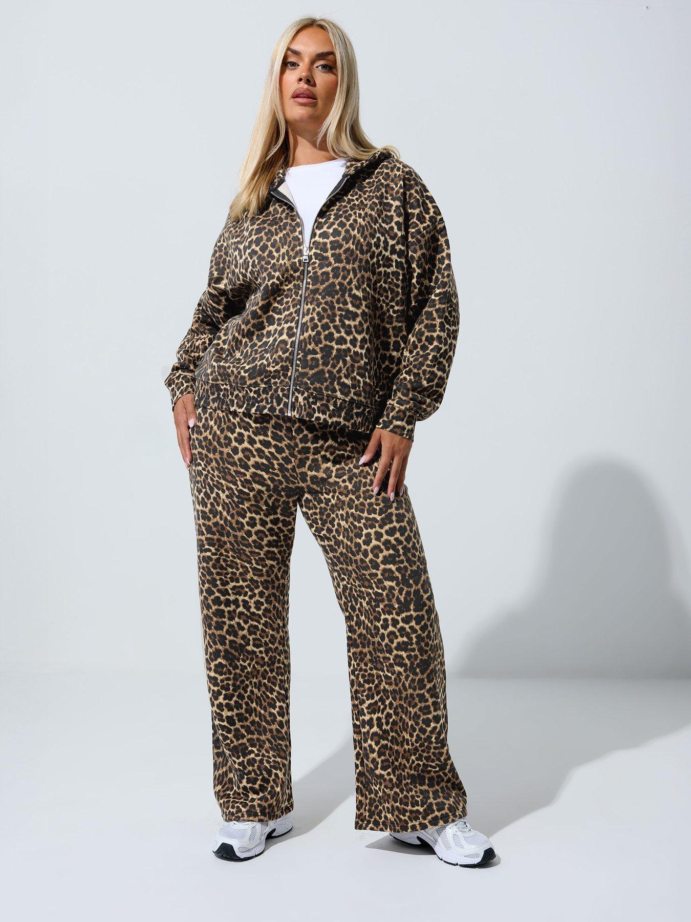 Image 3 of 4 of Yours Curve Leopard Printed Top - Brown